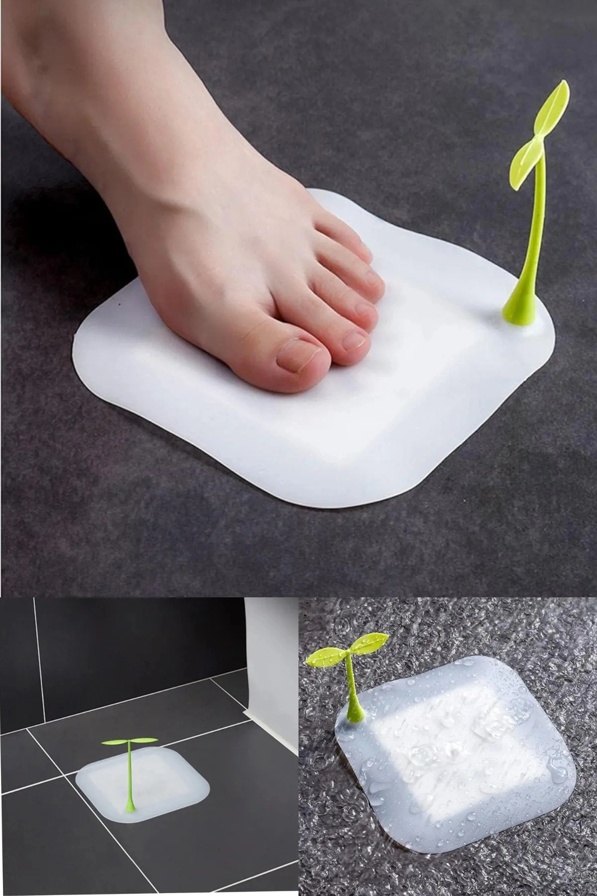 Gider Kötü Koku Önleyici Palmiye Lavabo Gider Kapatıcı Banyo Küvet Süzgeç Kapatma Beyaz Renk