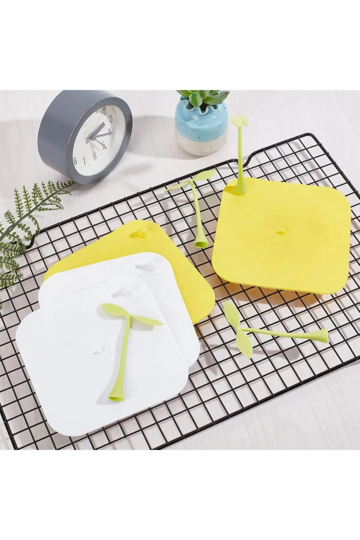 Gider Kötü Koku Önleyici Palmiye Lavabo Gider Kapatıcı Banyo Küvet Süzgeç Kapatma Beyaz Renk