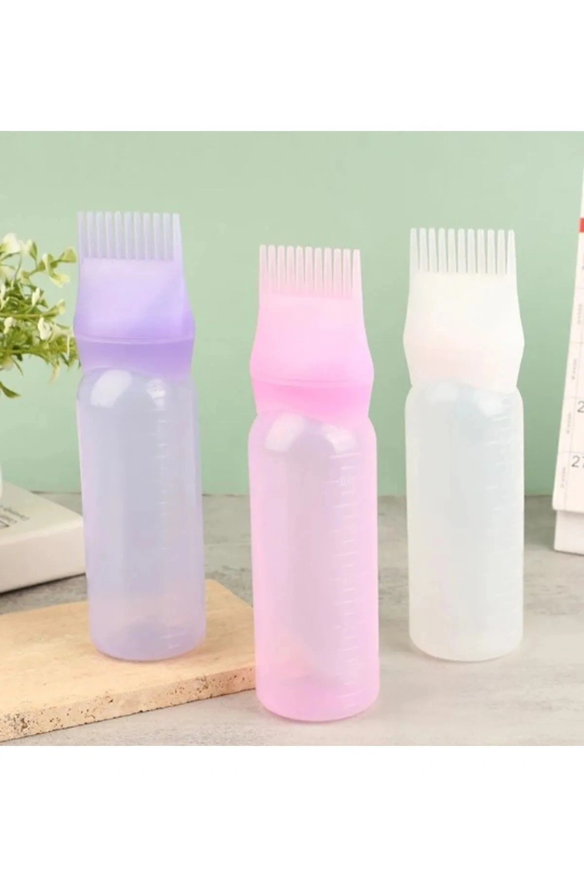 Taraklı Saç Boyama ve Bakım Yağı Uygulama Şişesi 1 ADET