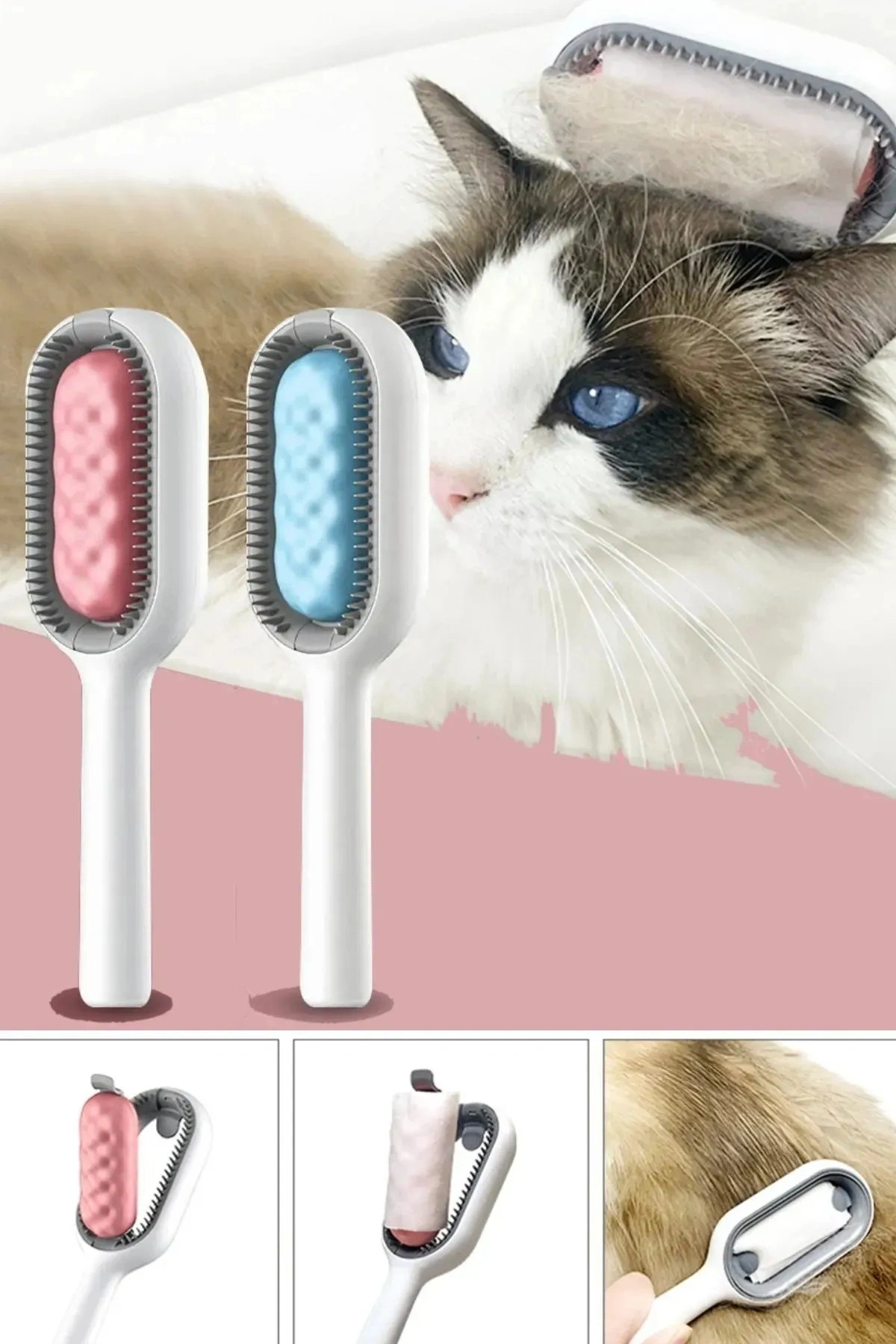 Islak Mendil Aparatlı Kedi Köpek Tüy Temizleyici Toz Toplayıcı Tiftik Toplayıcı Tarak 1 ADET