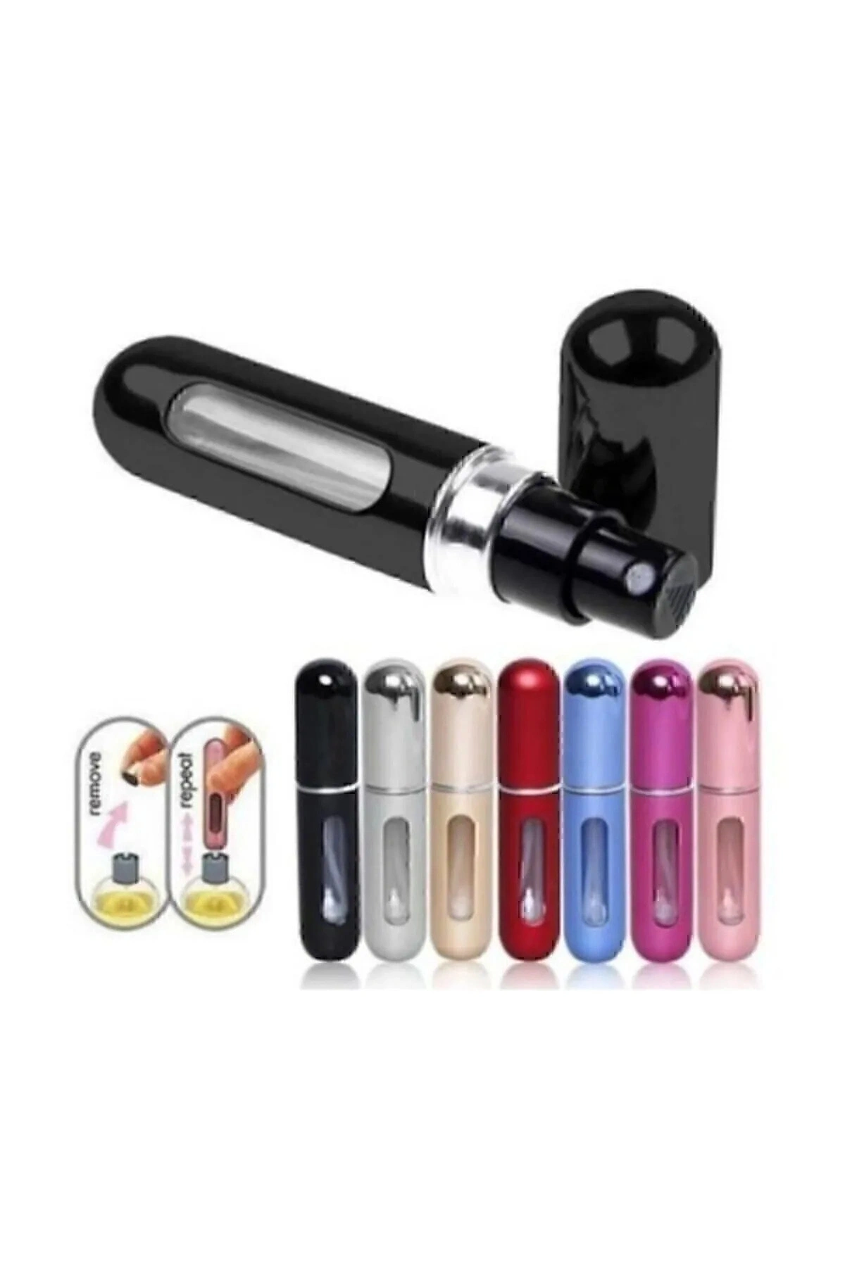 Parfüm Şişesi Çanta Içi Mini Doldurulabilir Seyahat Cep Yedek Parfüm Şişesi 5 ml 1 Adet