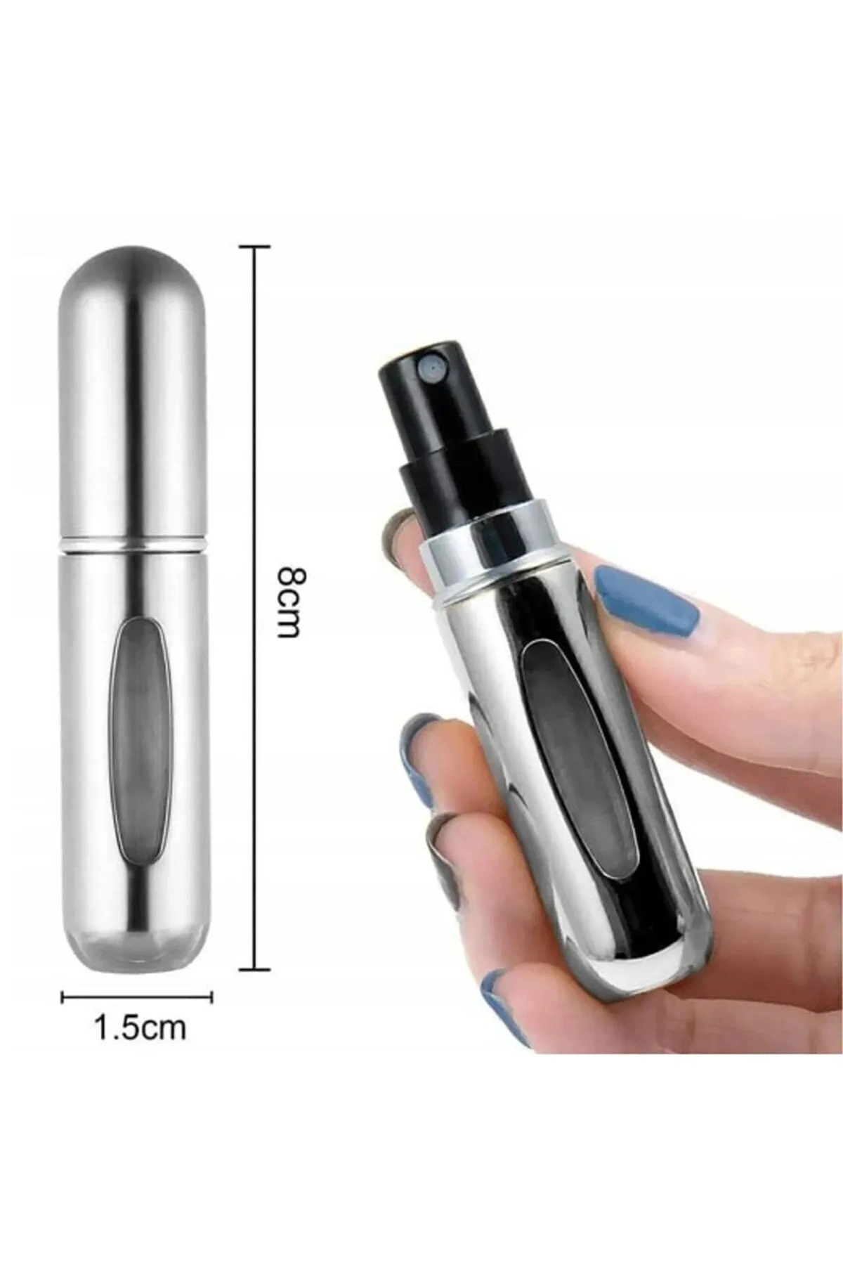 Parfüm Şişesi Çanta Içi Mini Doldurulabilir Seyahat Cep Yedek Parfüm Şişesi 5 ml 1 Adet