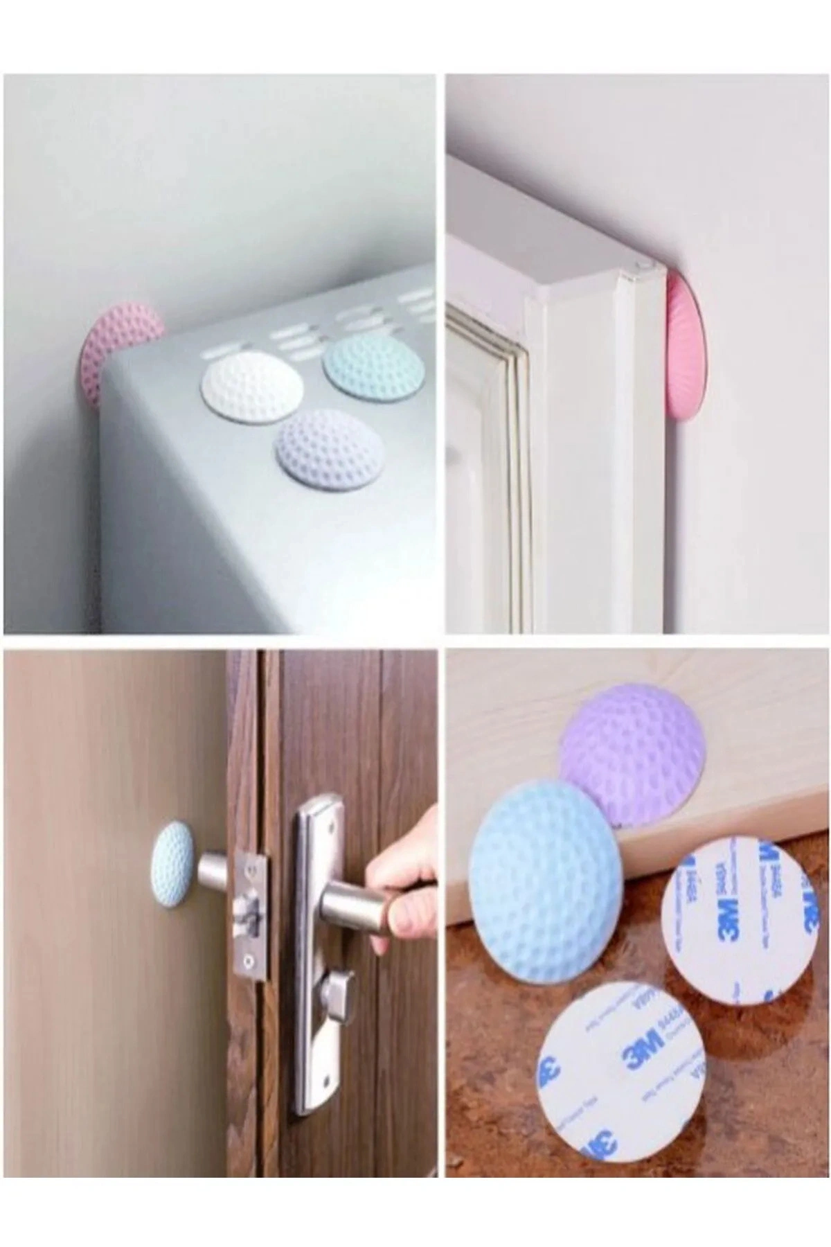 Çok Amaçlı Silikon Kapı Duvar Koruyucu Tampon 4lü Paket