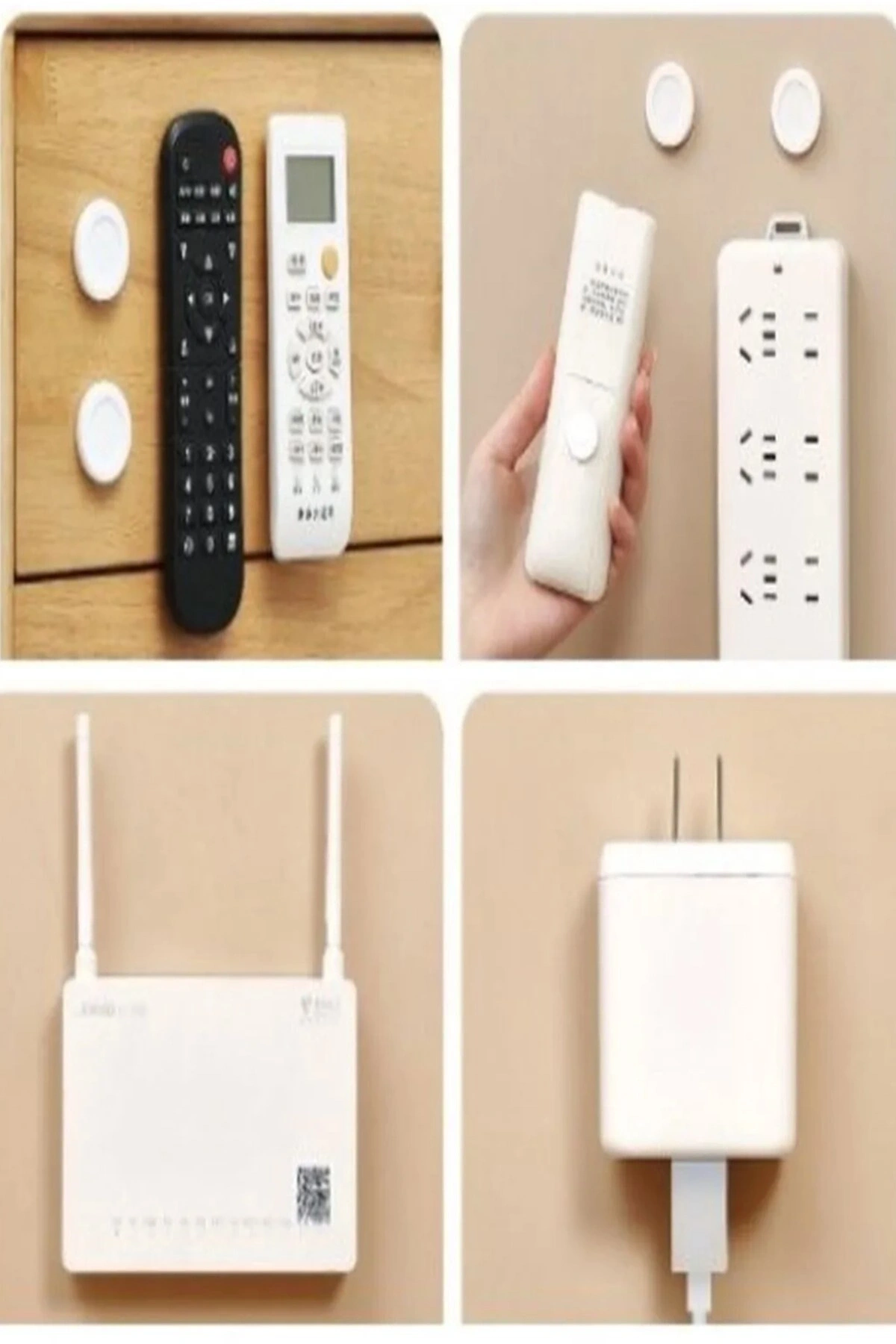 2 Adet Mıknatıslı Çok Amaçlı Kumanda Modem Ve Telefon Tutucu