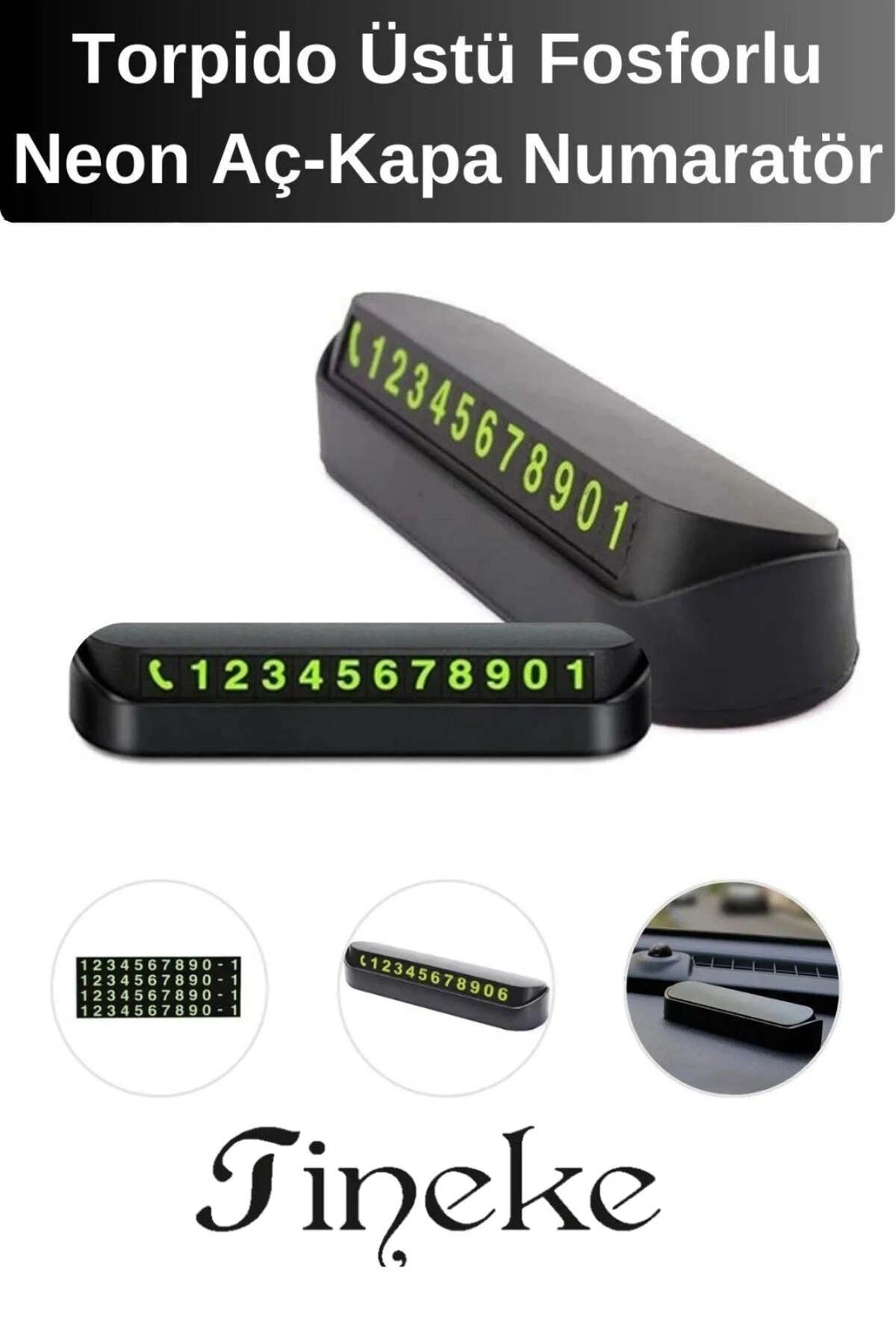 Torpido Üstü Cep Telefon Numarası İçin Aç Kapa Numaratör 1  Adet