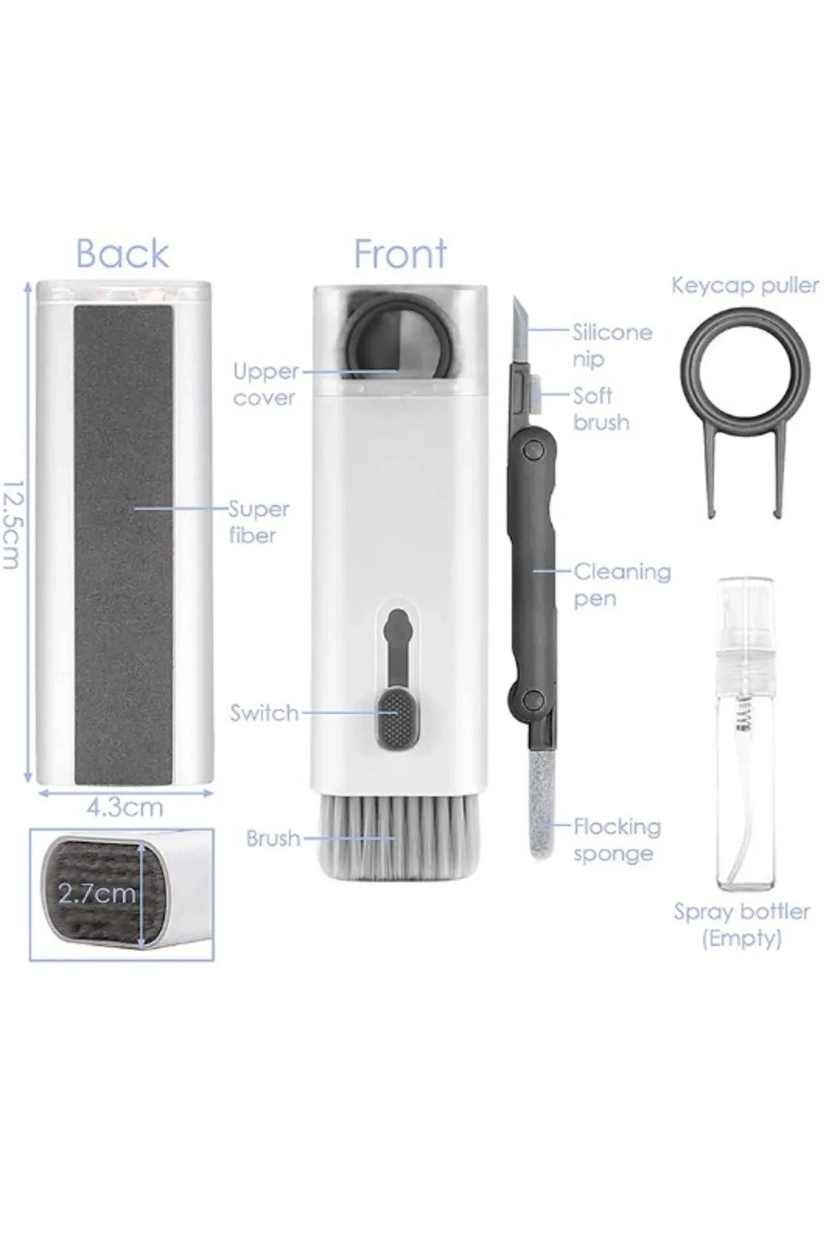 Çok Fonksiyonlu 7 Parça Airpods Klavye Ekran Kulaklık Temizleme Kiti