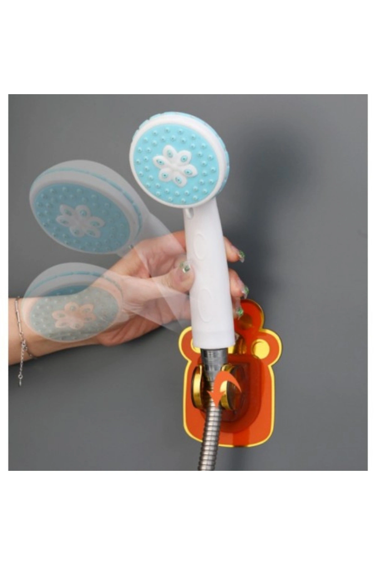 Yapışkanlı Hayvan Figürlü Hareketli Duş Başlığı Tutucu 1 Adet