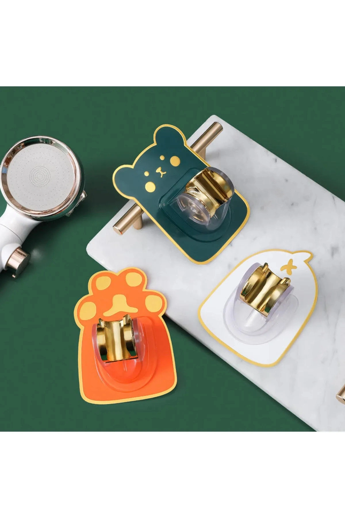 Yapışkanlı Hayvan Figürlü Hareketli Duş Başlığı Tutucu 1 Adet