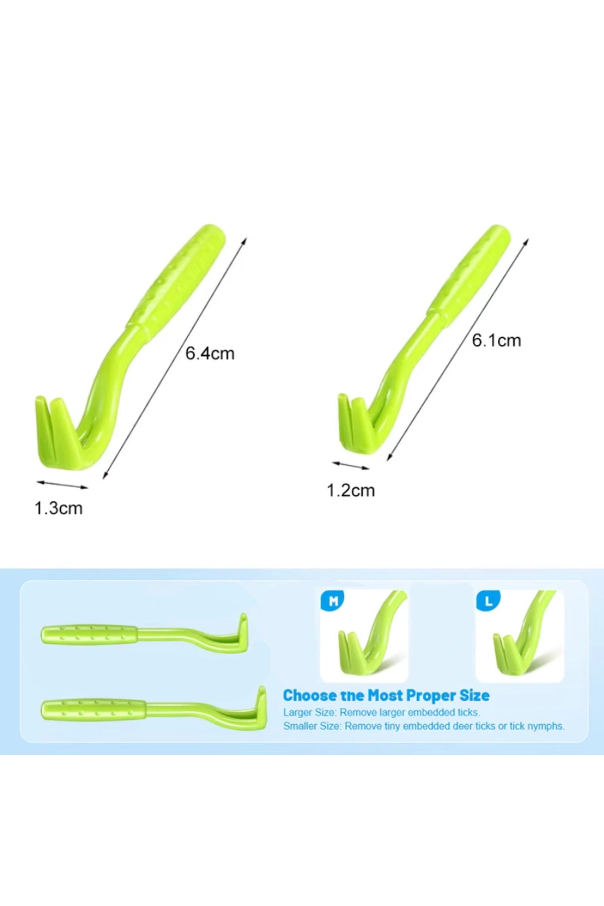 Evcil Hayvanlar İçin Etkili ve Kolay Kullanım Sunan 2 Adet Kene Çıkarıcı Kanca