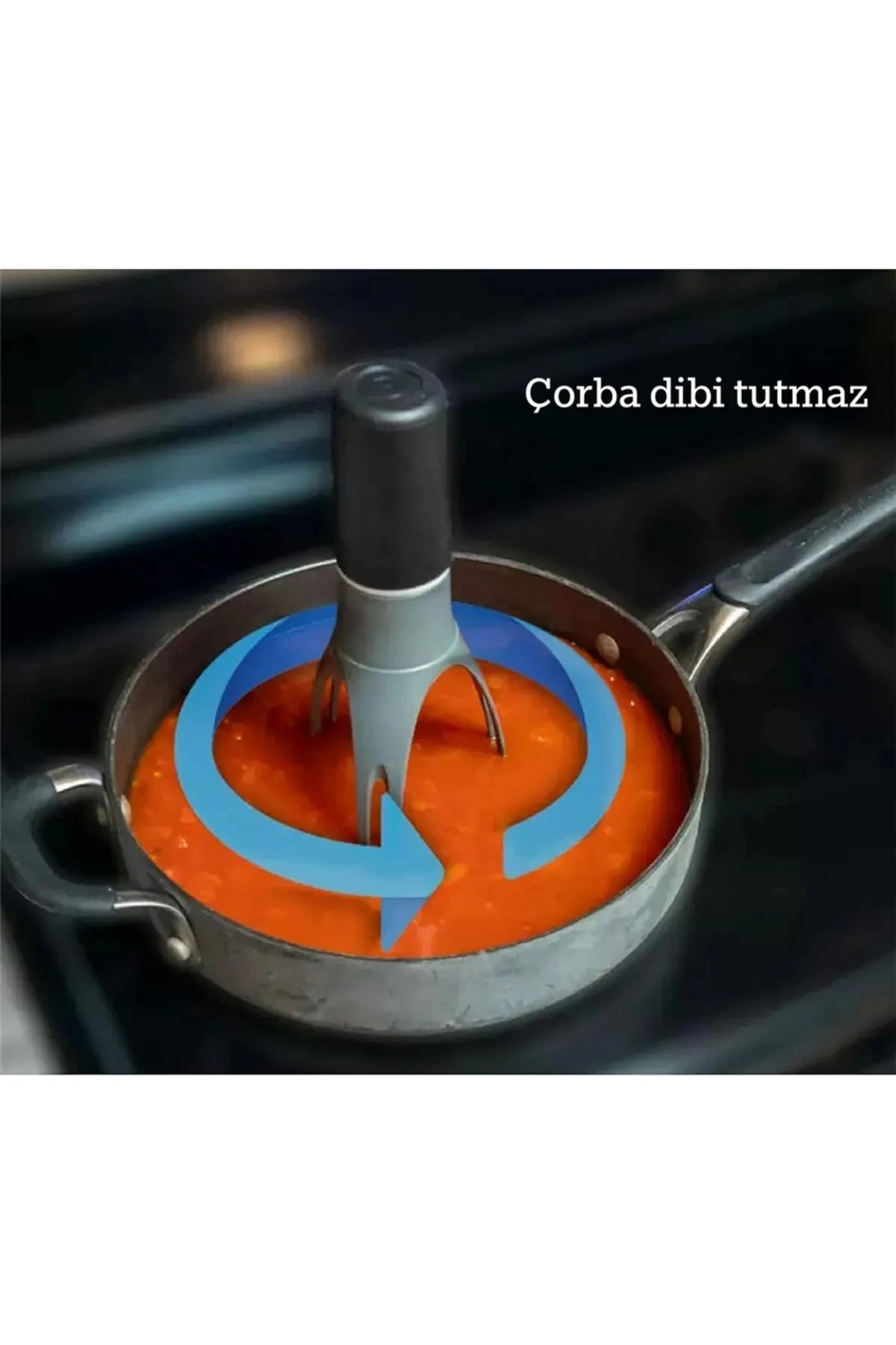 Çorba Karıştırıcı Portatif Pilli Otomatik Tencere Pratik Çorba Yoğurt Yemek Sos Çırpıcı