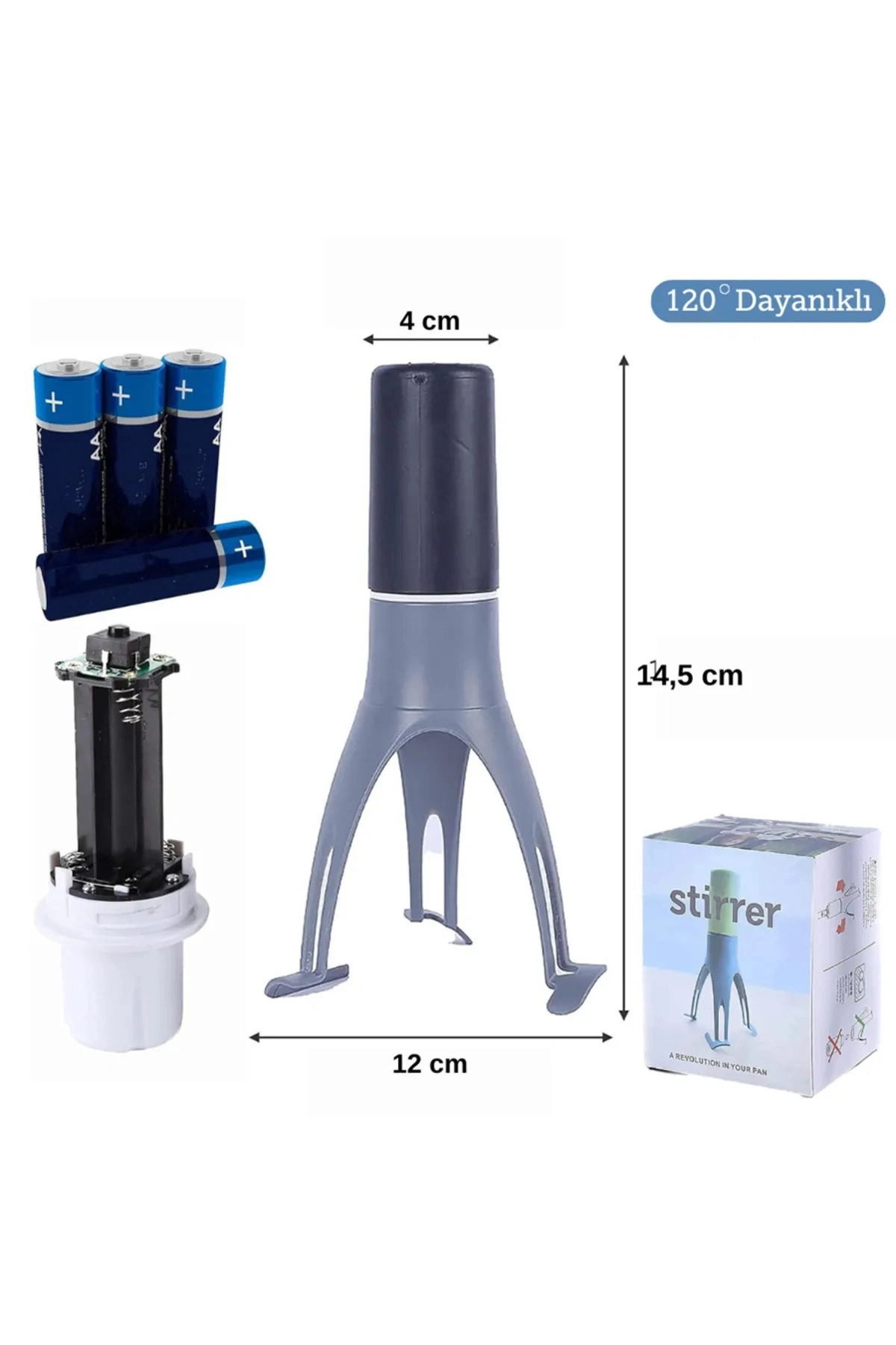 Çorba Karıştırıcı Portatif Pilli Otomatik Tencere Pratik Çorba Yoğurt Yemek Sos Çırpıcı