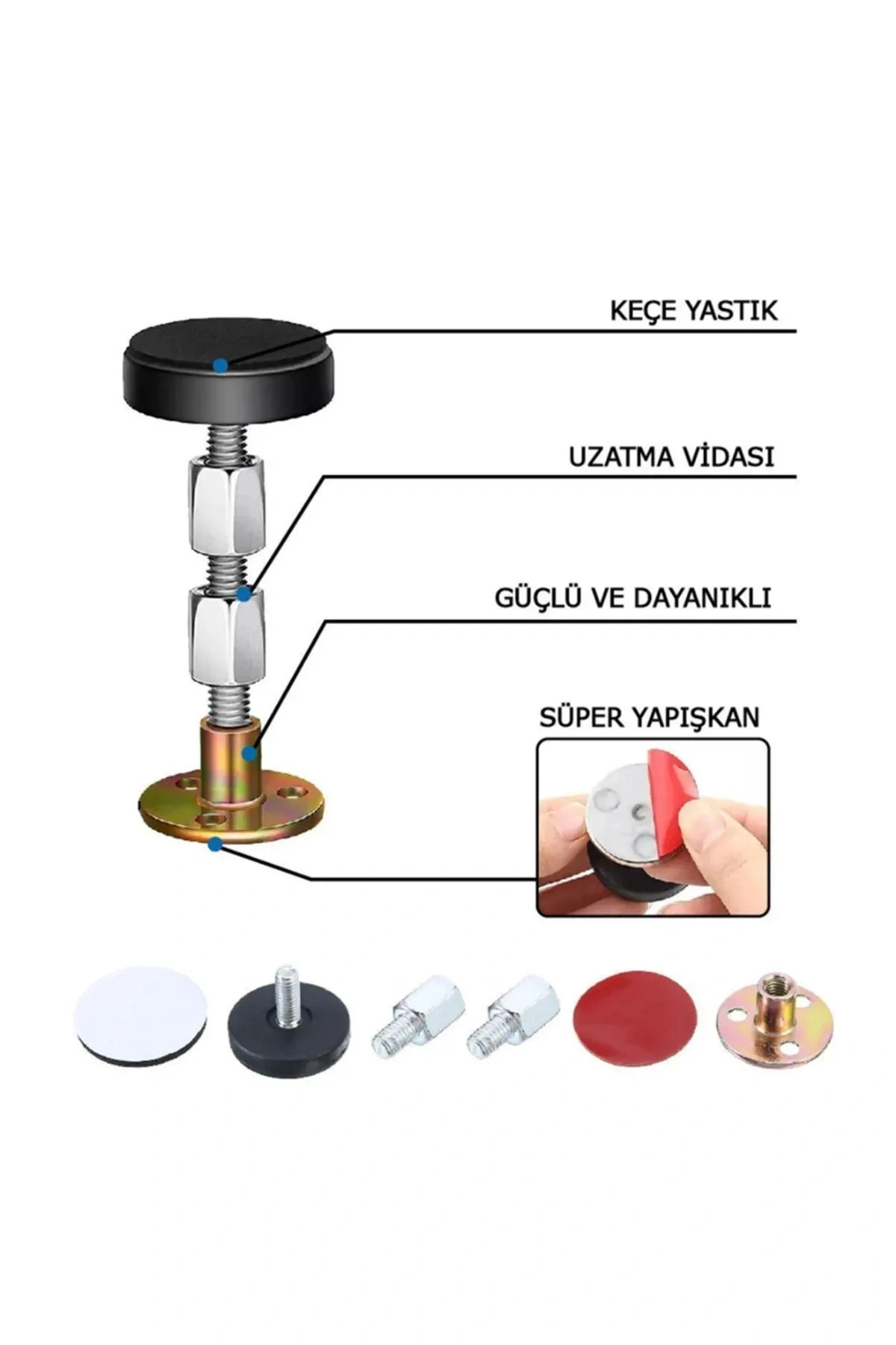 Yatak Baza Başlık Sabitleme Aparatı Ses Ve Sallanma Titreşim Önleyici Eşya Sabitleme 2 Adet