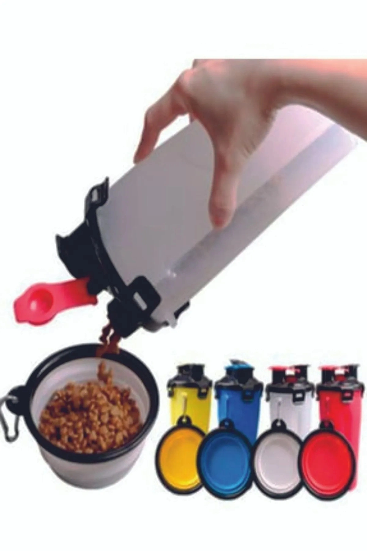 Katlanır Mama Kablı Su ve Mama Matarası 1 Adet