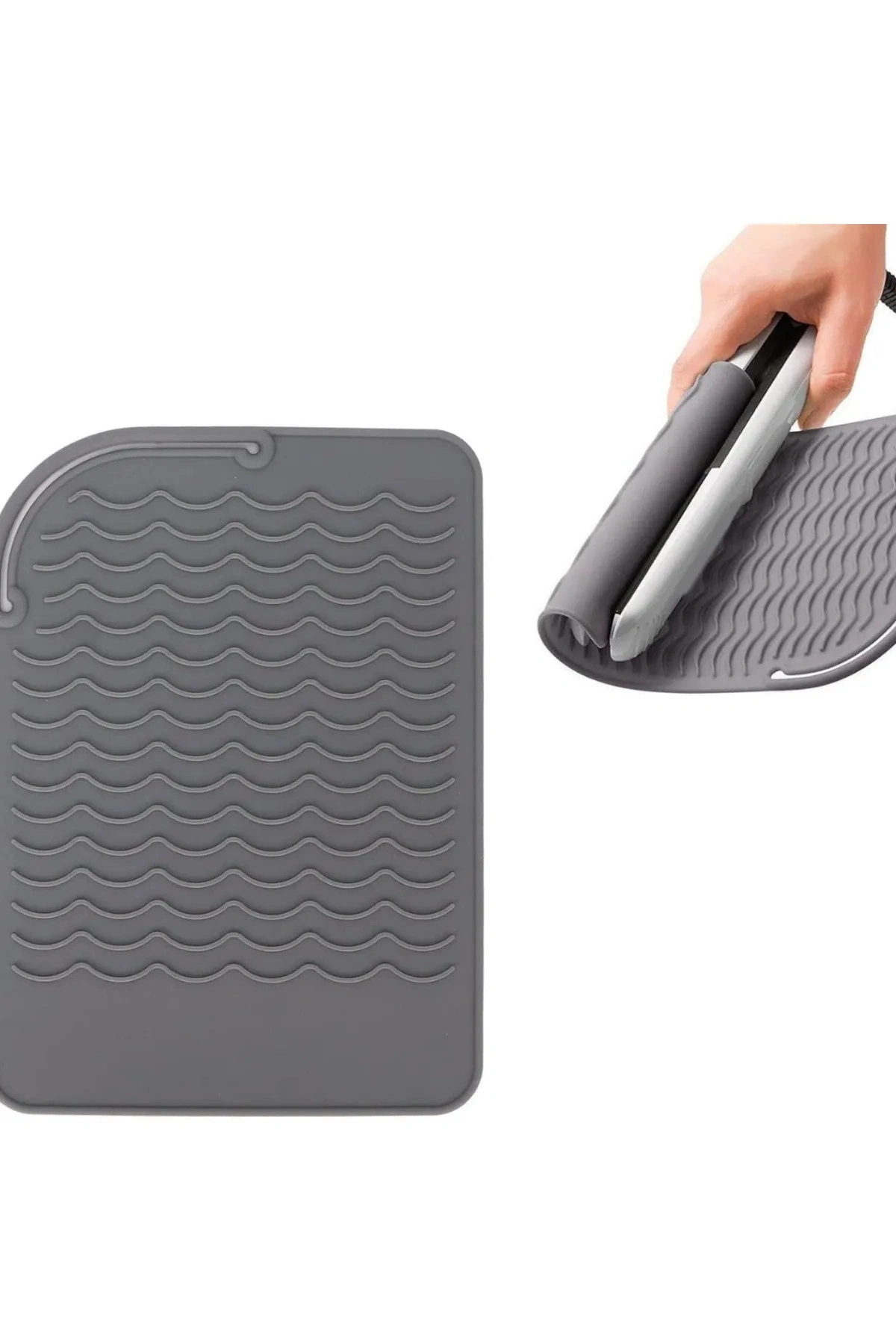 Saç Maşası Isıya Dayanıklı Silikon Mat Çok Fonksiyonlu Kaymaz Düz Silikon Isıya Dayanıklı Mat