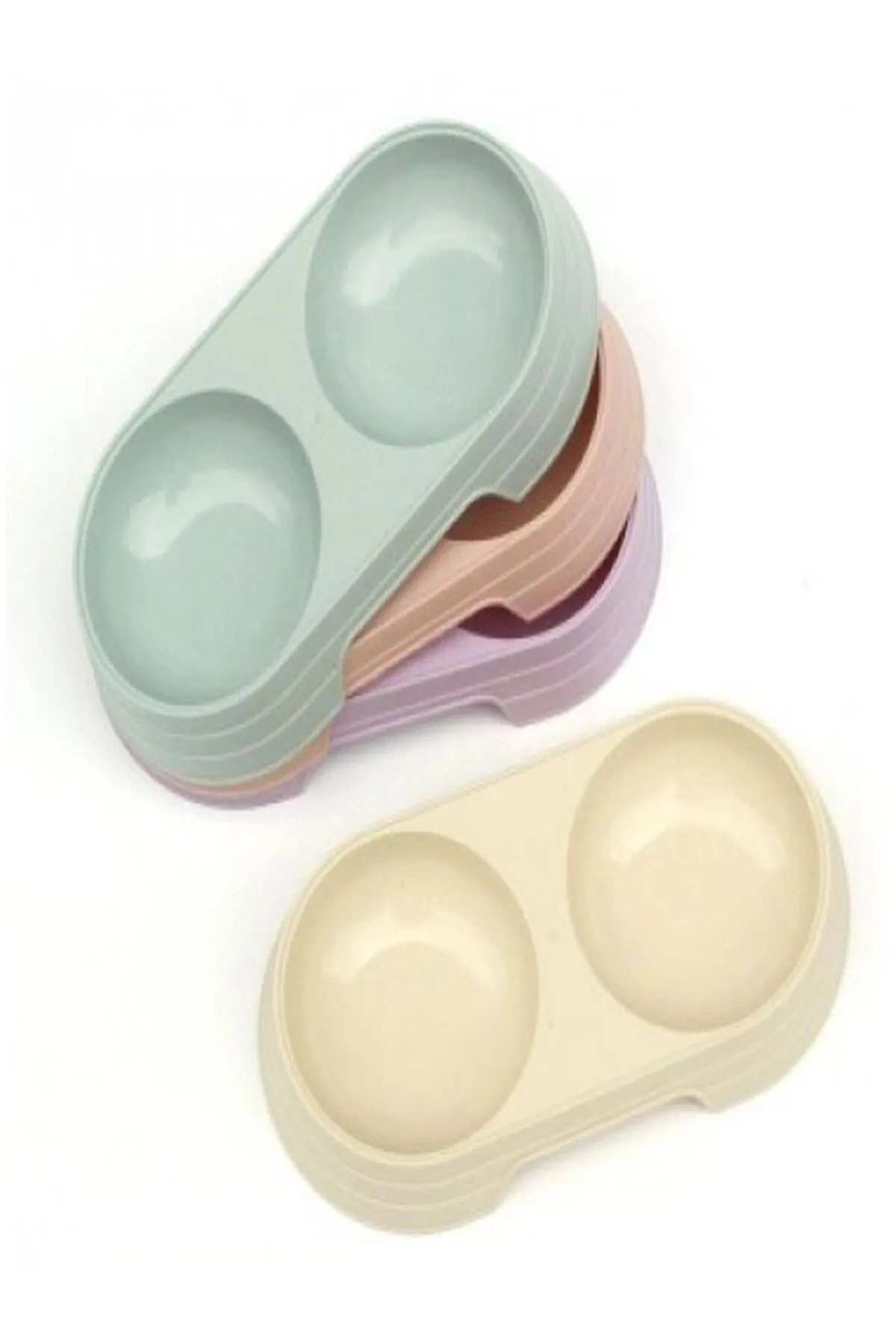 Çift Bölmeli Evcil Hayvan Mama Kabı