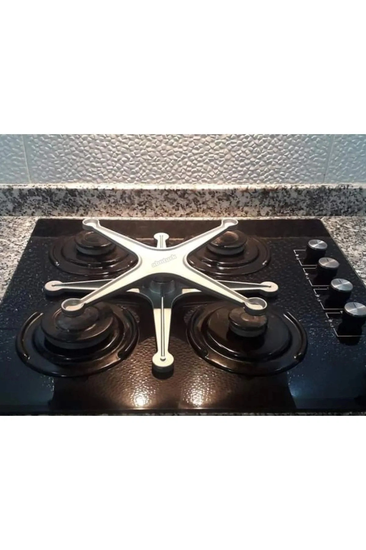 Ocak Üstü 360° Dönerli Börek Ve Künefe Pişirme Aparatı Döküm Spider Cooking