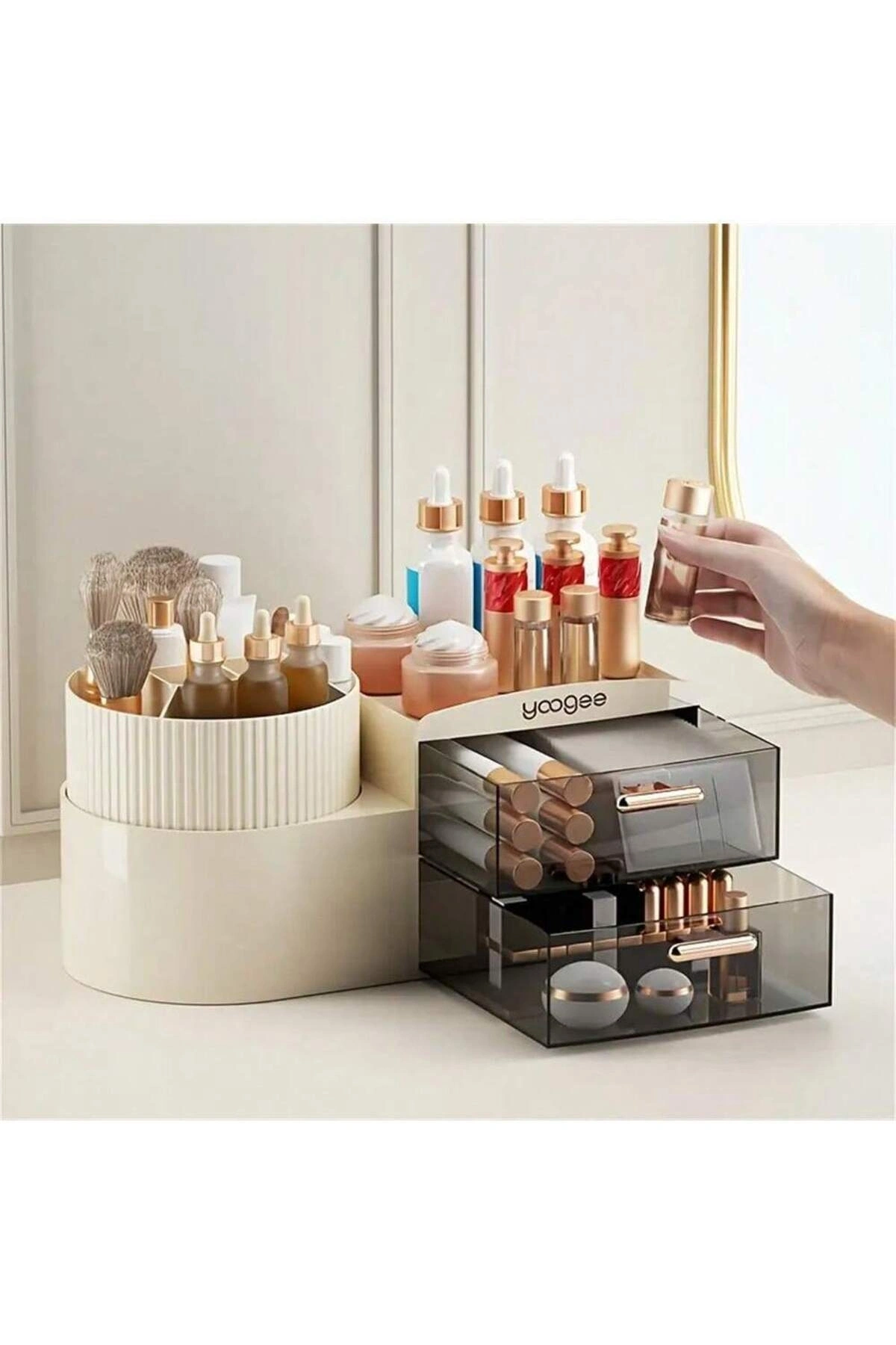 Lüks Çekmeceli Makyaj Kozmetik Düzenleyici Organizer Makyaj Kutusu