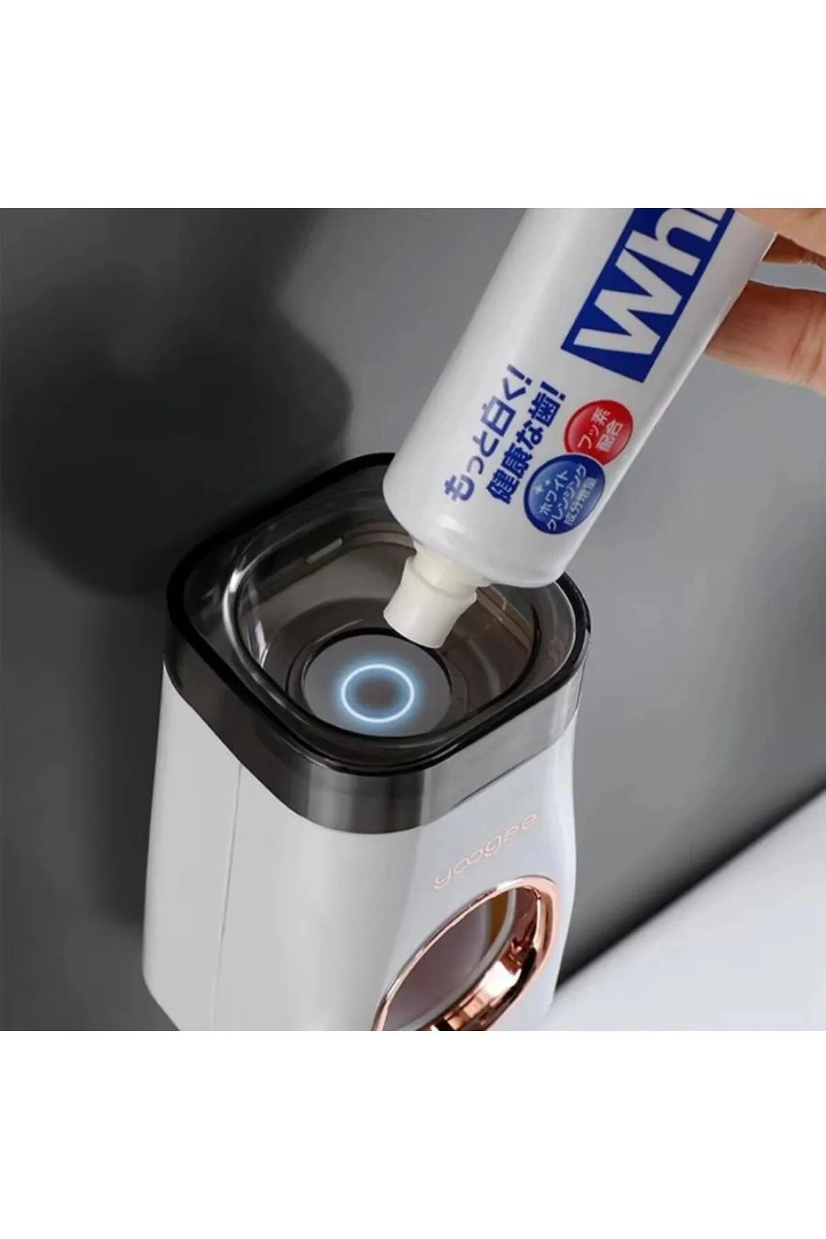 Lüxs Otomatik Diş Macun Sıkacağı Diş Fırçası Tutucu Yapışkanlı Banyo Organizer 1 ADET
