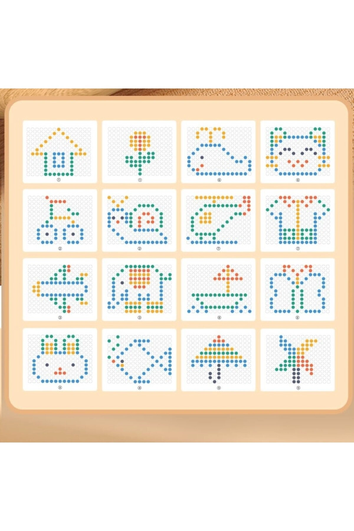 Manyetik Kodlama Oyuncağı Çizim Tahtasında Boncuk Turp Kalem Montessori Erken eğitim Tableti Tavşan