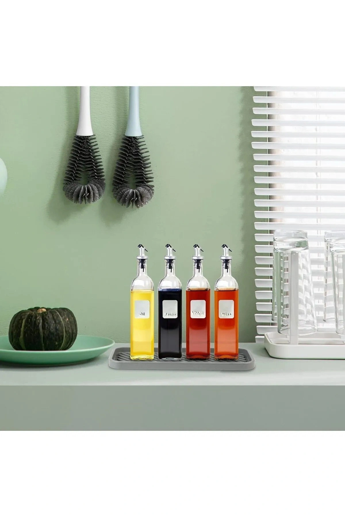 Silikon Yağdanlık Yağlık Standı Altlık ,çok Amaçlı Organizer Sunumluk ,sabunluk Altlığı 1 ADET SİYAH