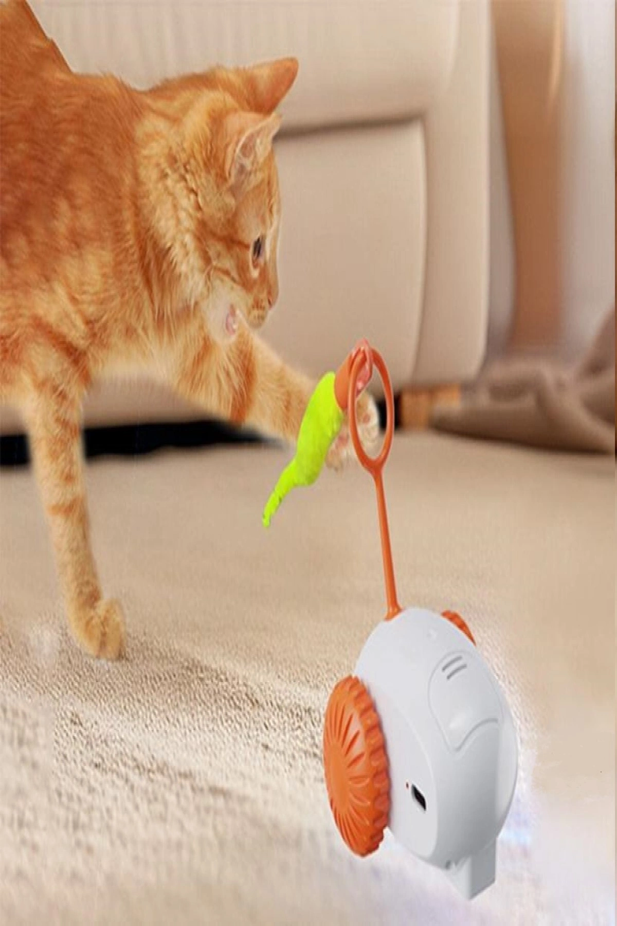 Hareketli Robot İnteraktif Kedi Oyuncağı Tüylü Araba