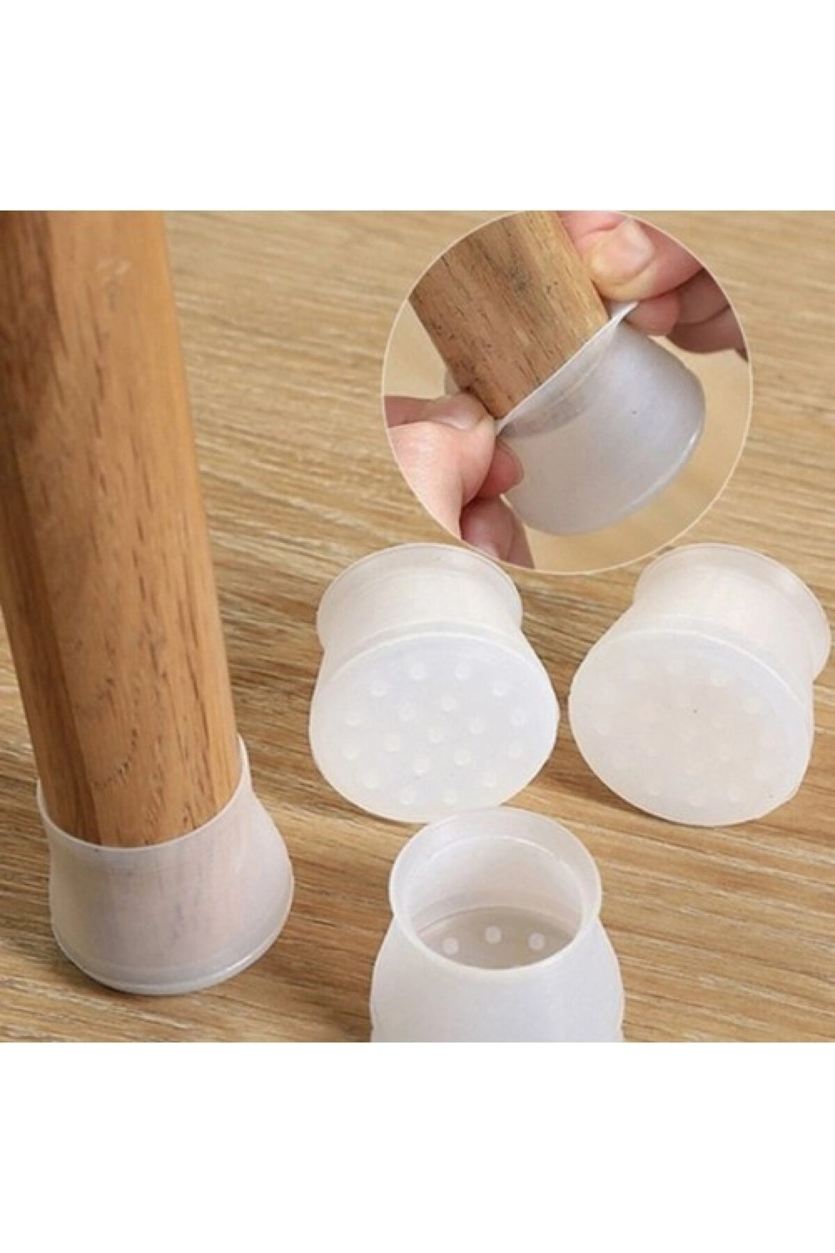 Masa ve Sandalye Ayak Koruyucu Silikon 12 Adet GRİ