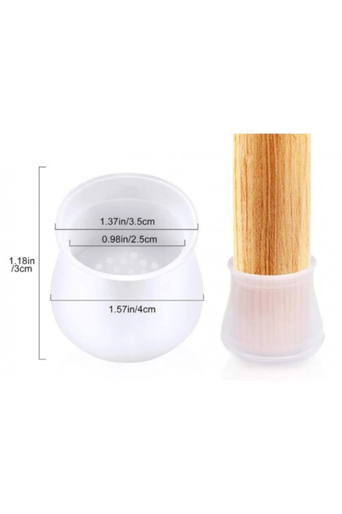 Masa ve Sandalye Ayak Koruyucu Silikon 12 Adet GRİ