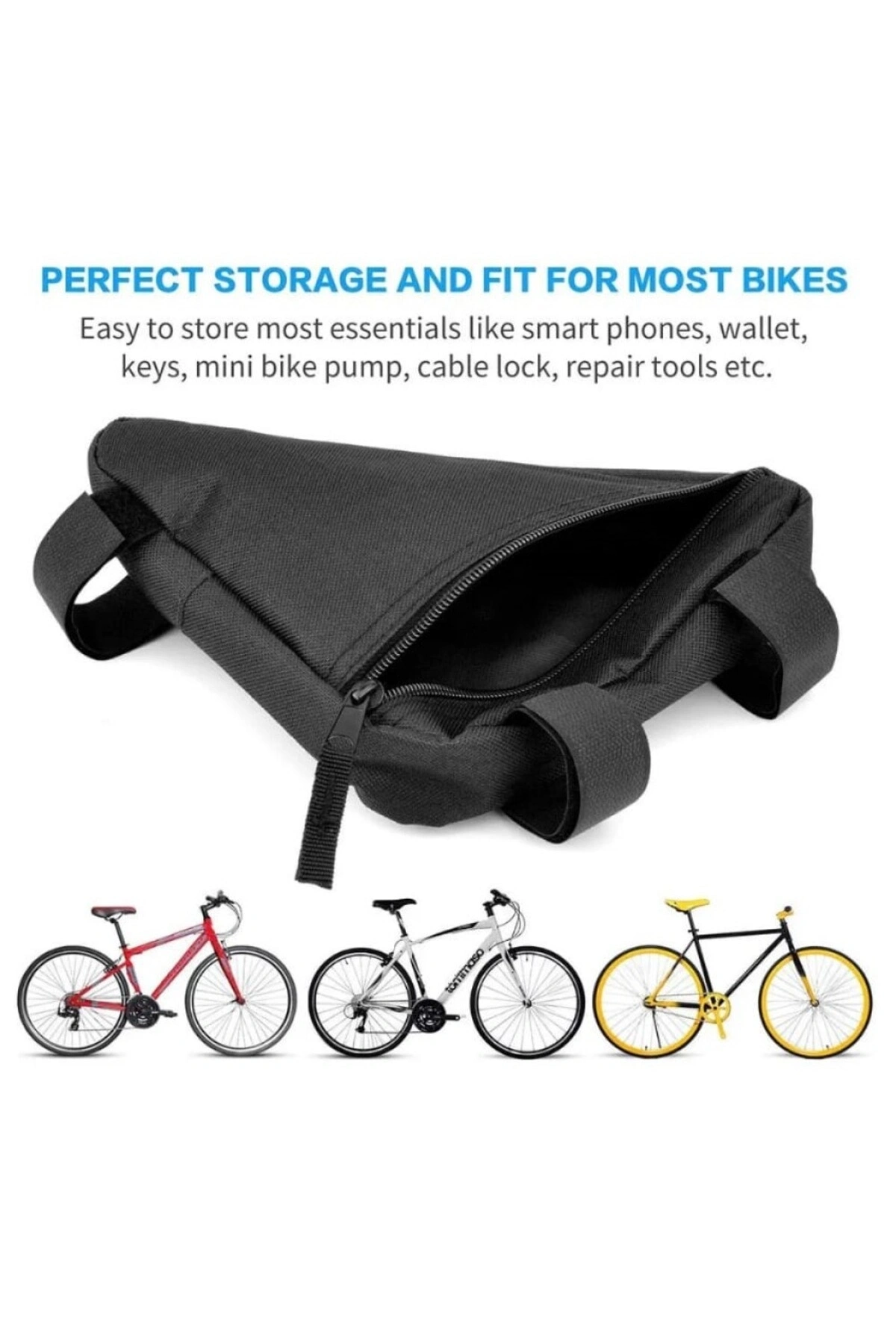 Bisiklet Çantası Kadro Arası Su Geçirmez Üçgen Çanta 1 ADET