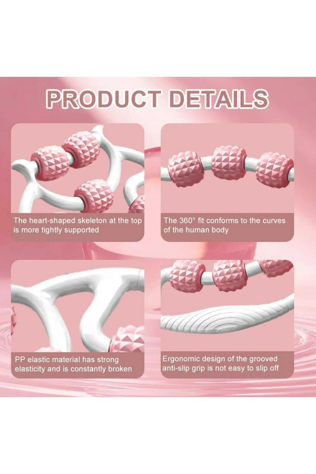 9 Tekerli Kas Gevşetici Sıkılaştırıcı Masaj Aleti Ayarlanabilir Lenf Drenaj Rulosu Bacak Kol Selülit