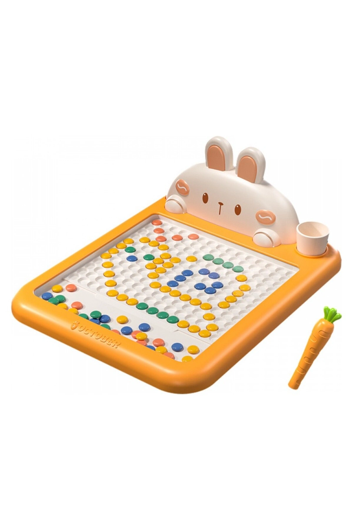 Manyetik Kodlama Oyuncağı Çizim Tahtasında Boncuk Havuç Kalem Montessori Erken eğitim Tableti Tavşan