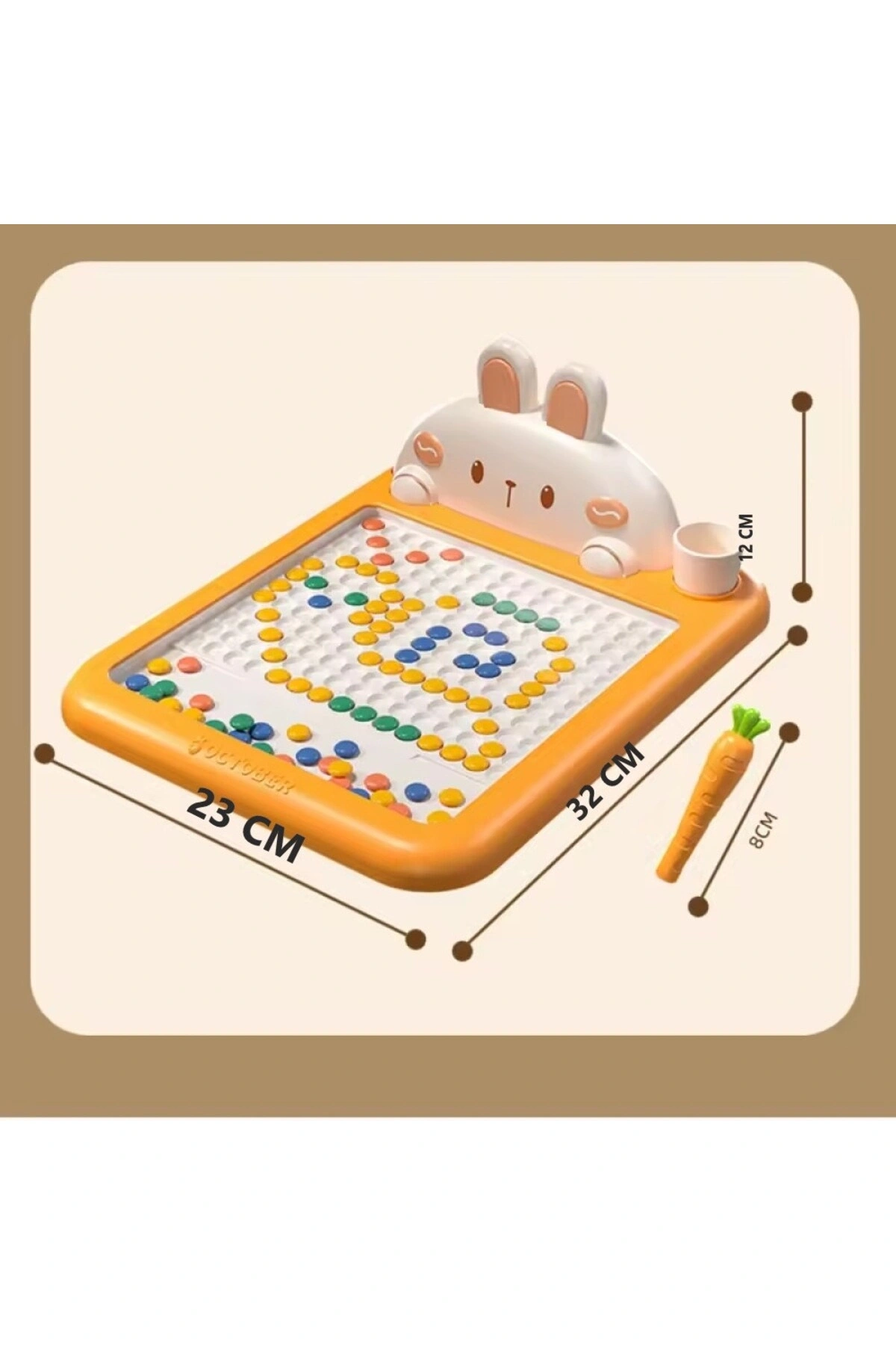Manyetik Kodlama Oyuncağı Çizim Tahtasında Boncuk Havuç Kalem Montessori Erken eğitim Tableti Tavşan