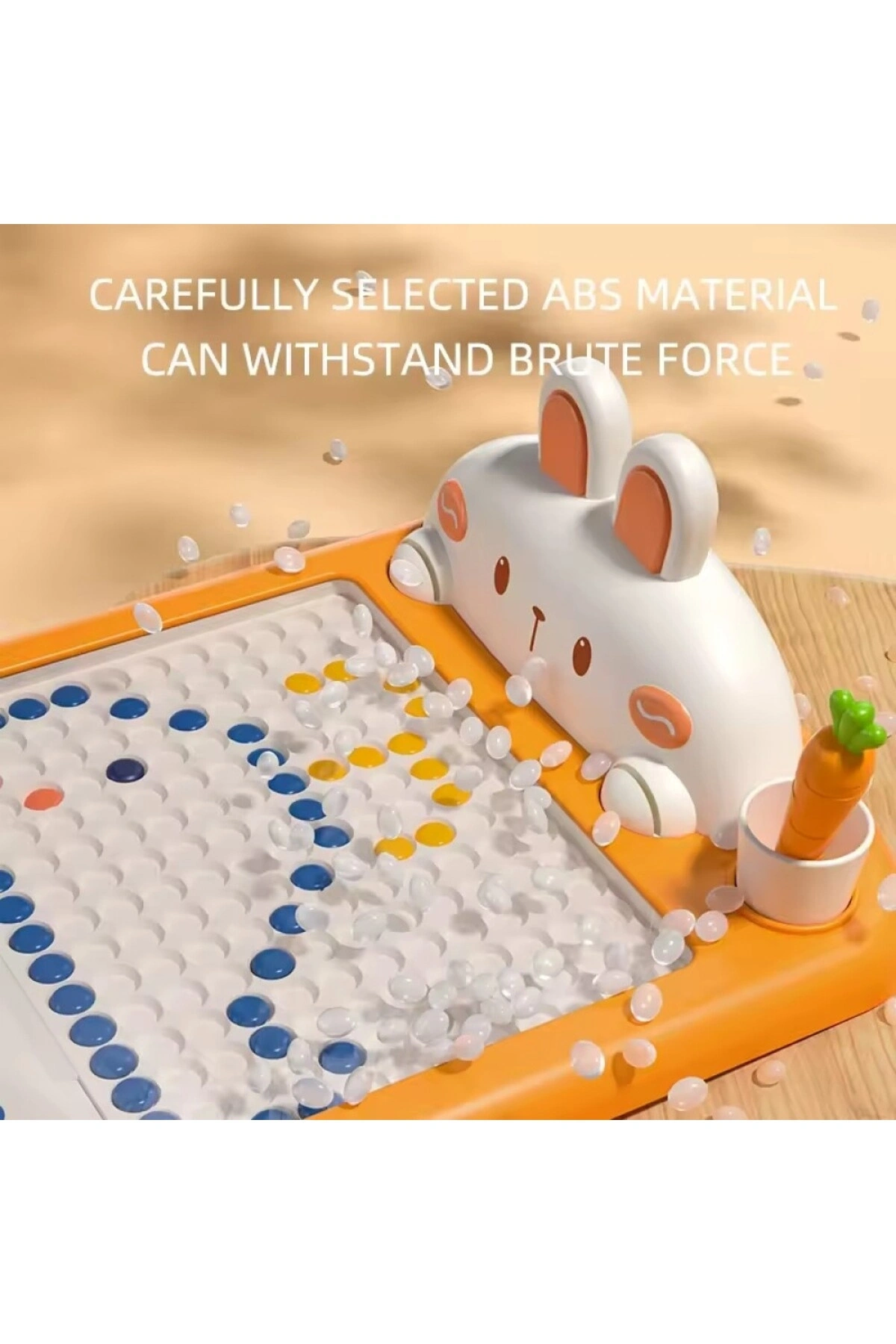 Manyetik Kodlama Oyuncağı Çizim Tahtasında Boncuk Havuç Kalem Montessori Erken eğitim Tableti Tavşan