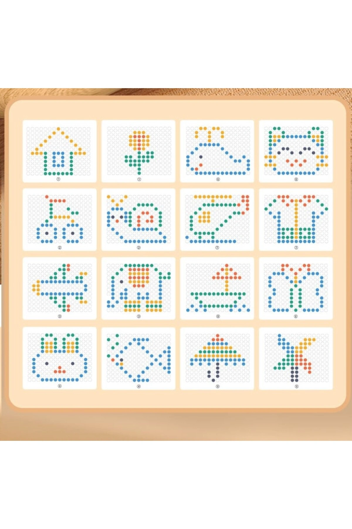 Manyetik Kodlama Oyuncağı Çizim Tahtasında Boncuk Havuç Kalem Montessori Erken eğitim Tableti Tavşan