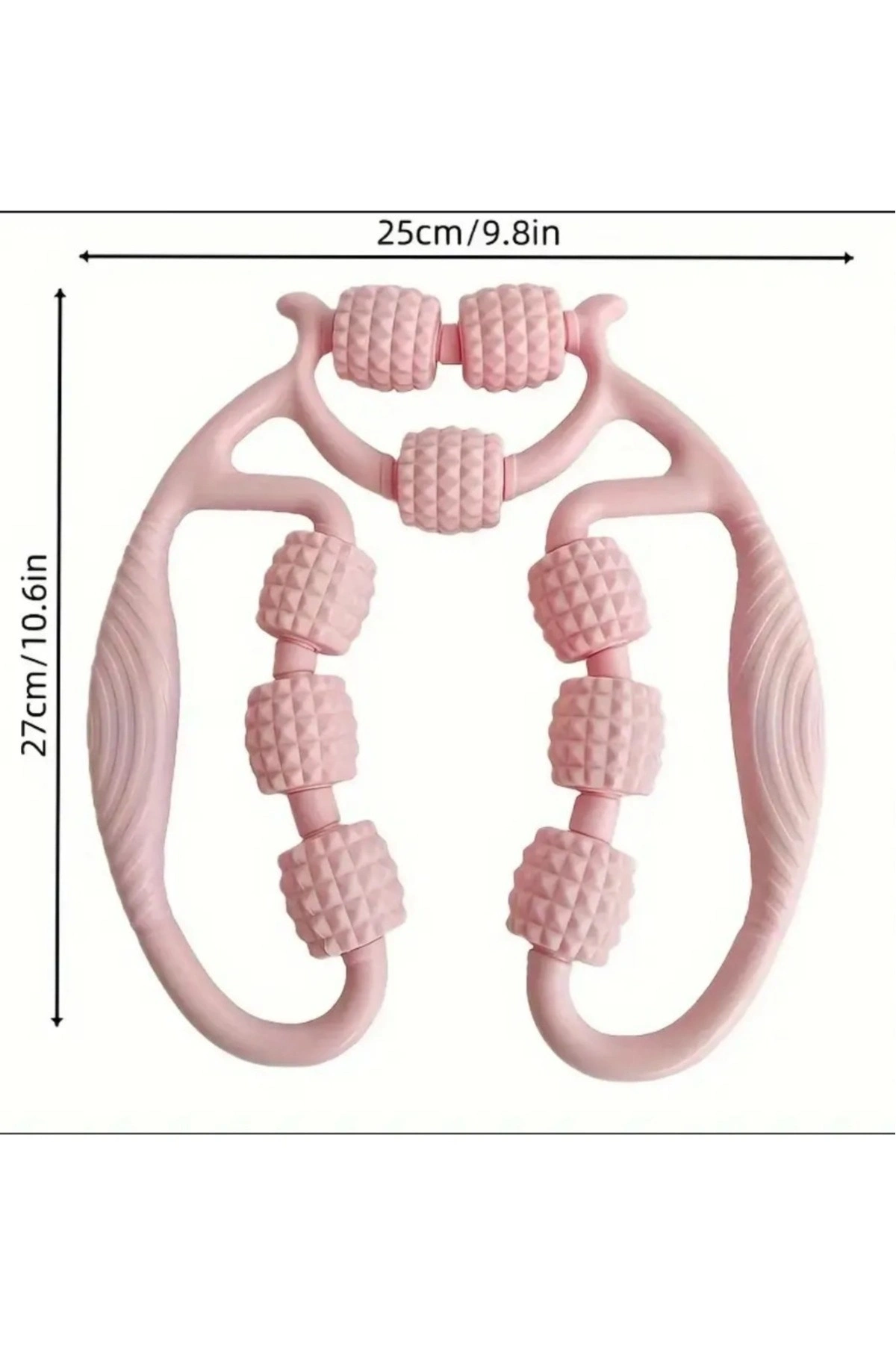 Kas Gevşetici Masaj Aleti 9 Tekerlekli Ayarlanabilir Lenf Drenaj Rulosu Bacak Kol Selülit