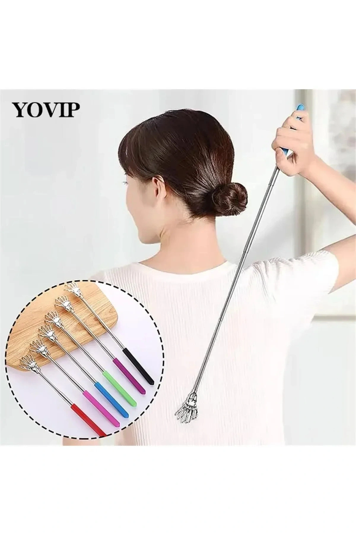 Teleskopik Sırt Kaşıma Aparatı Açılır Kapanır Sırt Kaşıyıcı Metal Aparat 1 Adet