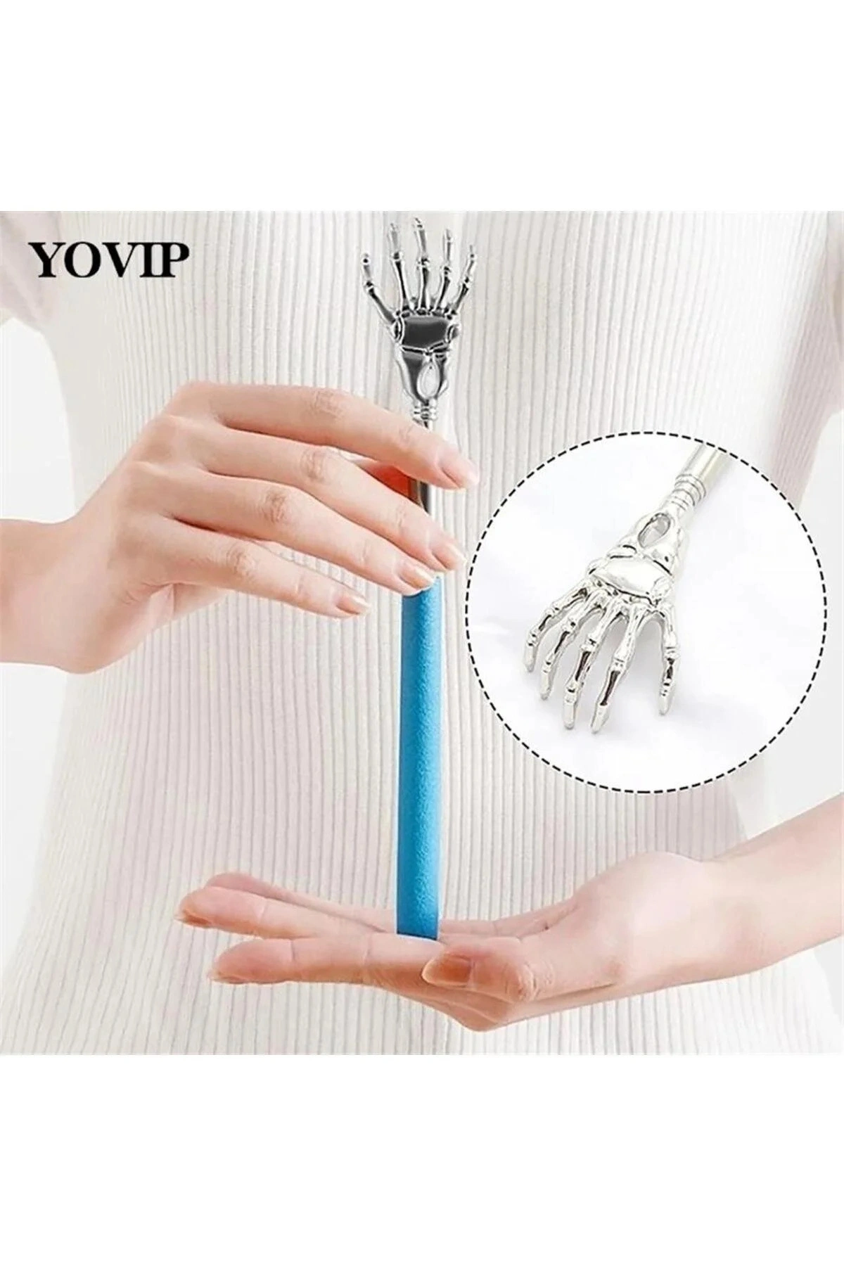 Teleskopik Sırt Kaşıma Aparatı Açılır Kapanır Sırt Kaşıyıcı Metal Aparat 1 Adet