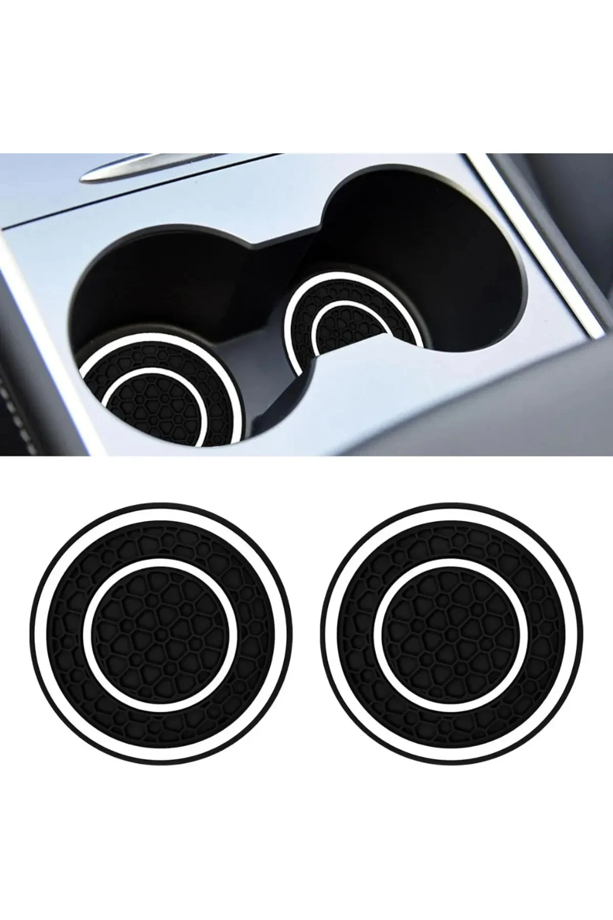 Araç İçi Bardak Telefon Para Malzeme Tutucu Kaymaz Matları 2 ADET