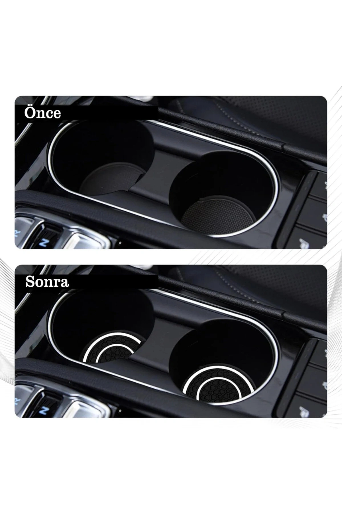 Araç İçi Bardak Telefon Para Malzeme Tutucu Kaymaz Matları 2 ADET