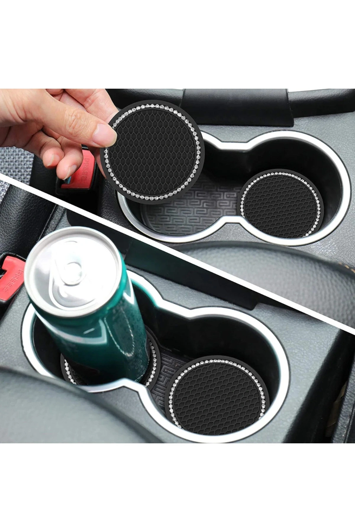 Araç İçi Bardak Telefon Para Malzeme Tutucu Kaymaz Matları 2 ADET