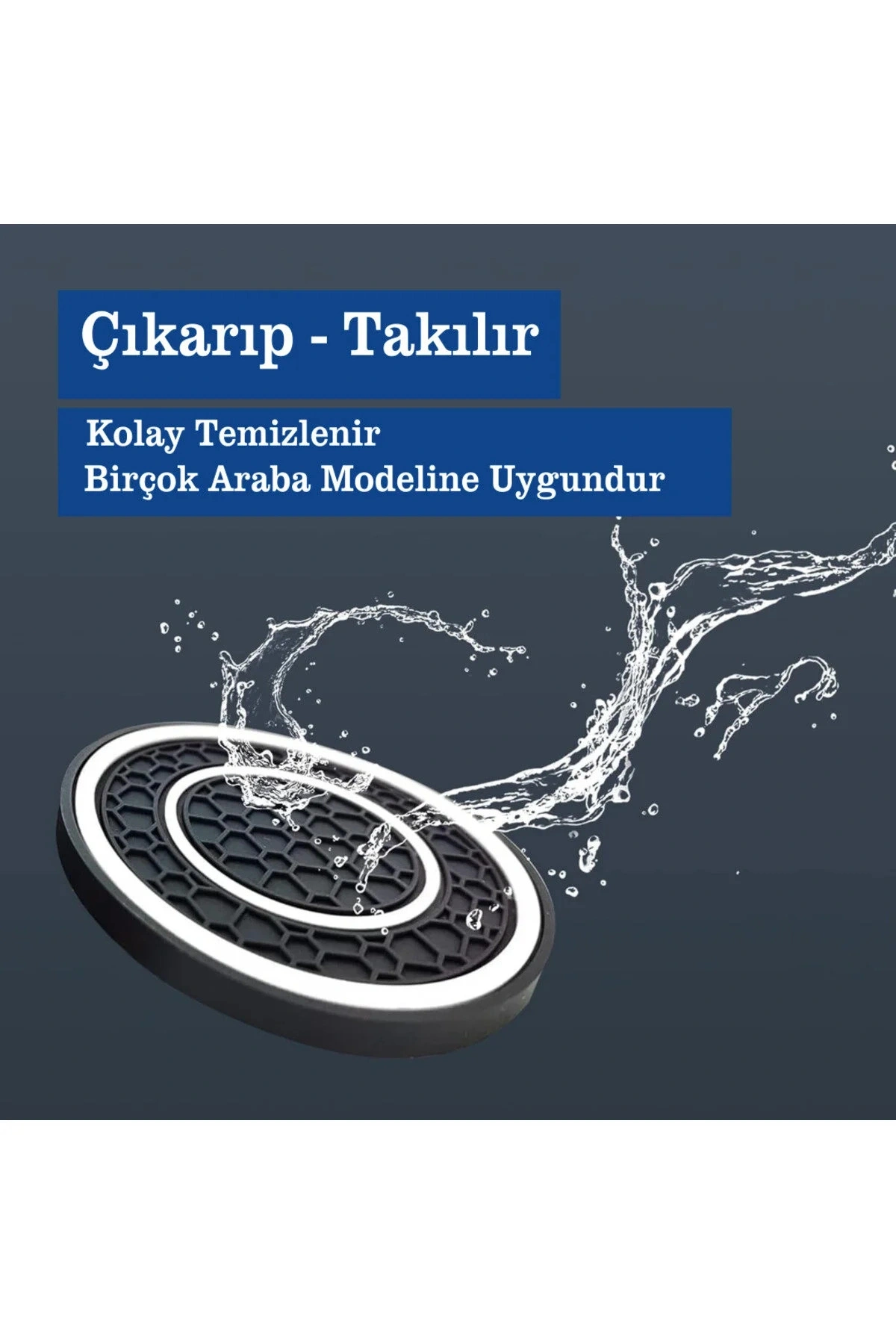 Araç İçi Bardak Telefon Para Malzeme Tutucu Kaymaz Matları 2 ADET