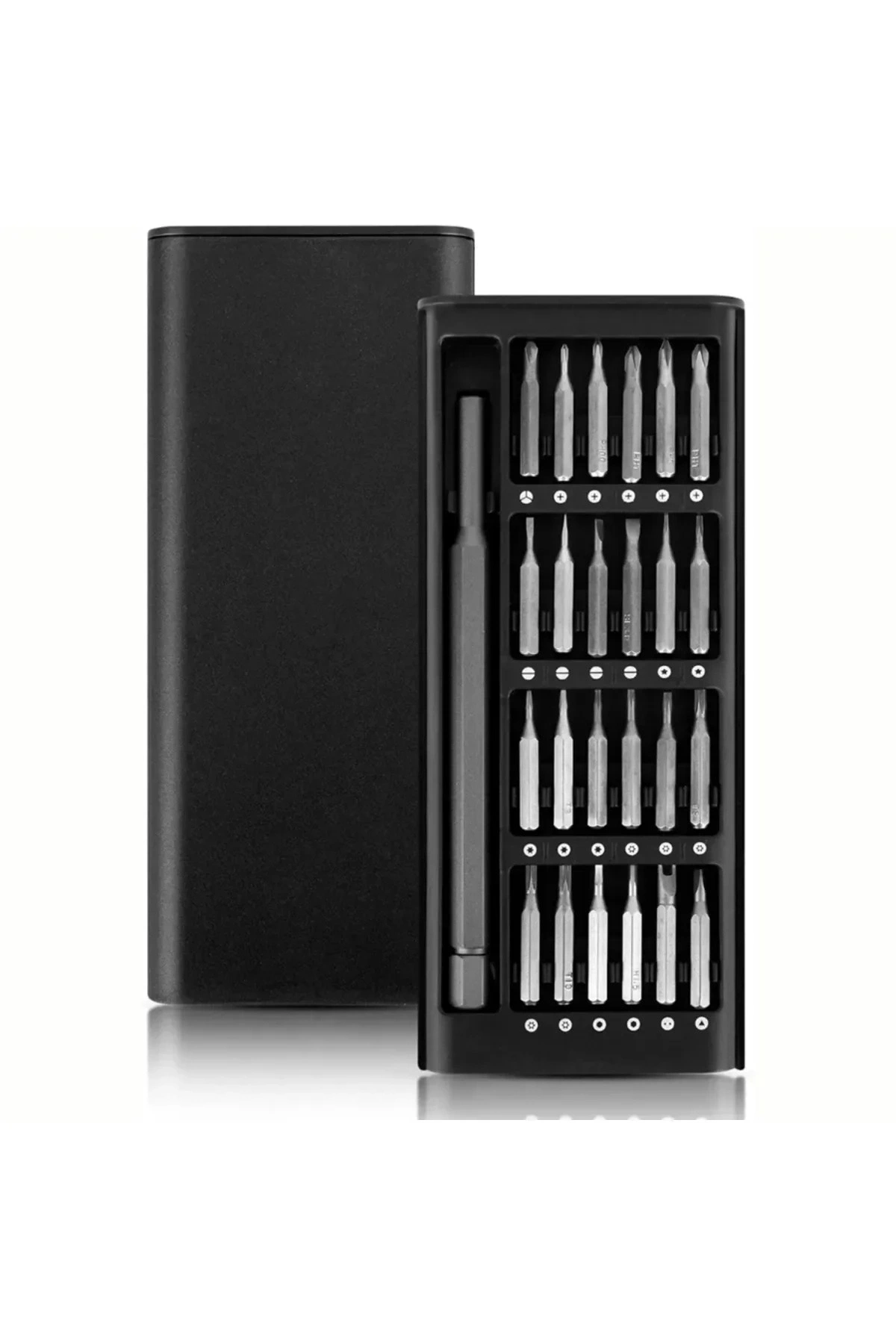 24 Parça Çelik Profesyonel Mini Portatif Tornavida Seti Saklama Kutulu Telefon Saat Tamir Kiti