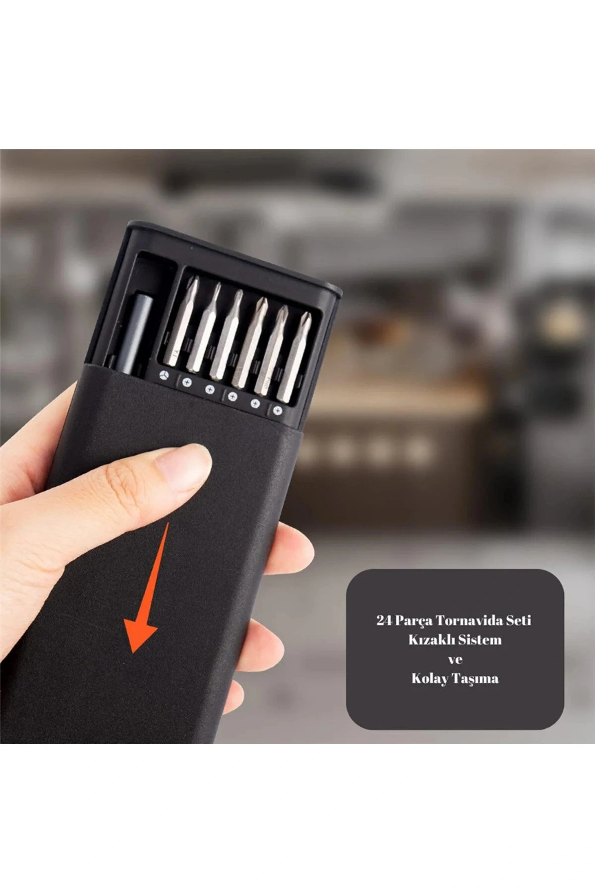 24 Parça Çelik Profesyonel Mini Portatif Tornavida Seti Saklama Kutulu Telefon Saat Tamir Kiti