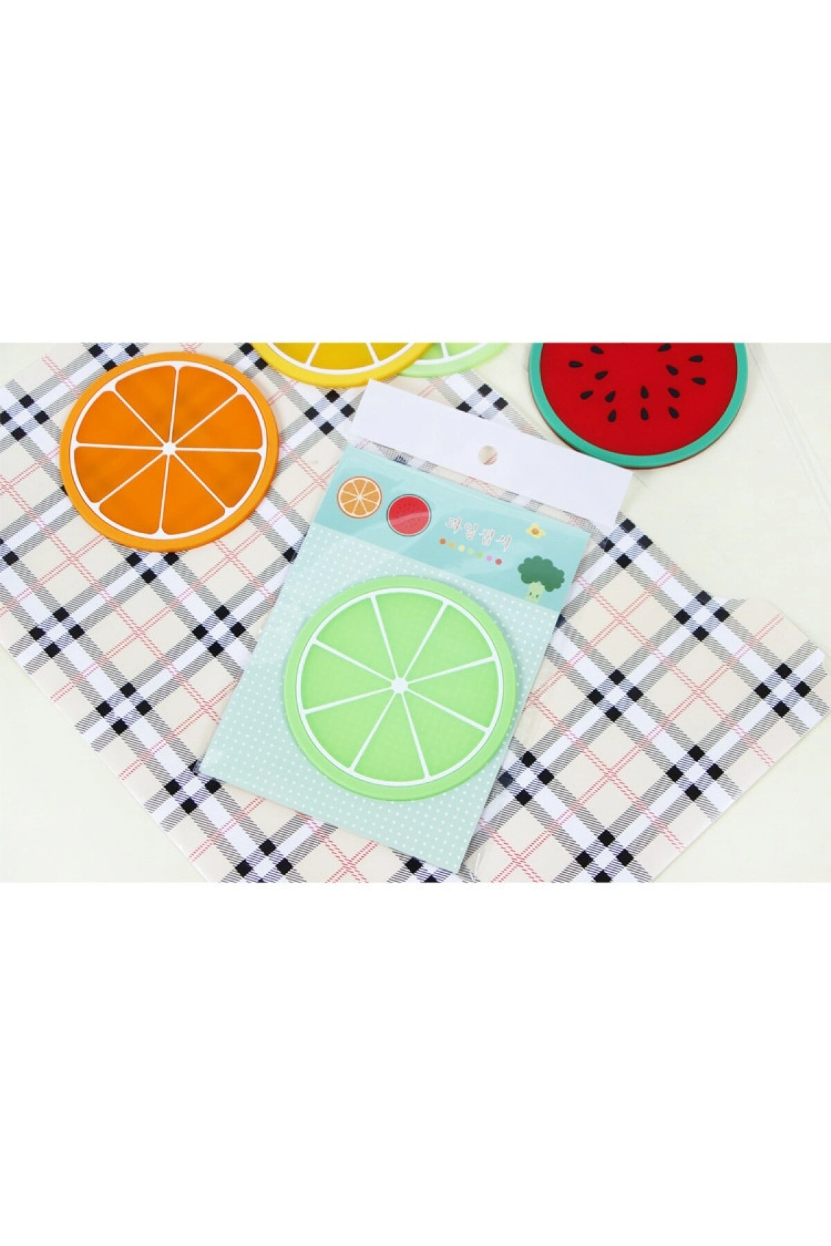 5li Silikon Bardak Altlığı Meyve Şekli Kaymaz Ped Mat Kupa Çay Kahve Bardağı Tutucu Çalışma Masa