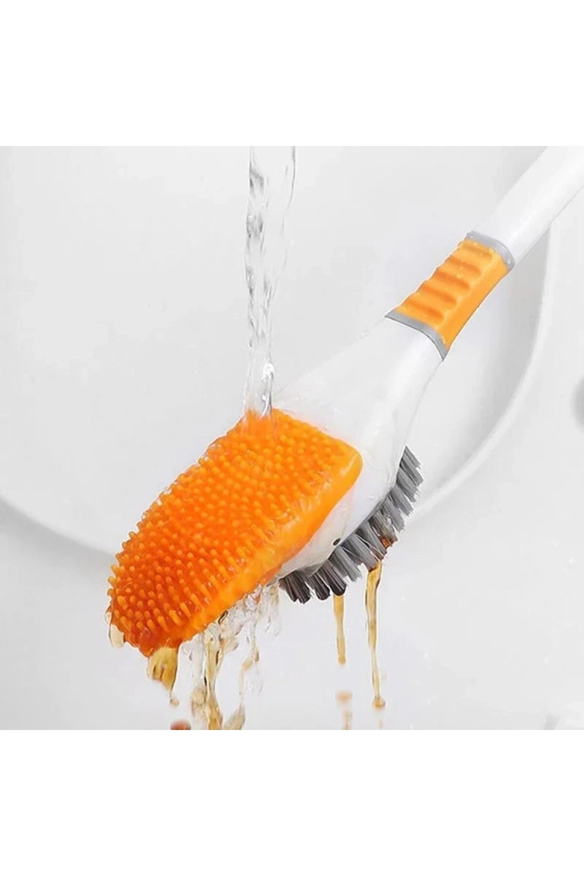 Silikon Tuvalet Klozet Detay Temizleme Fırçası Ördek Tasarımlı Hazneli