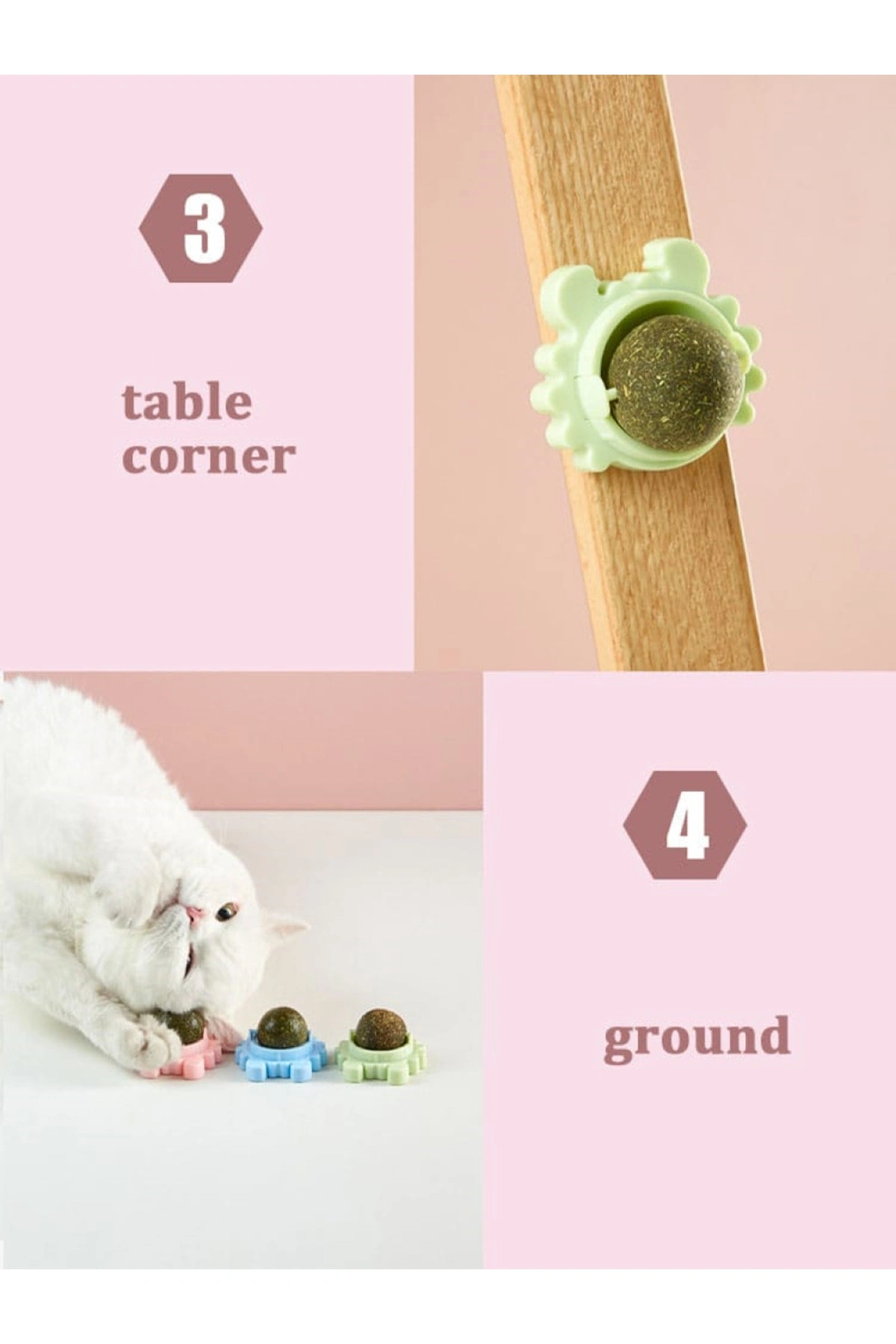 Catnipli Yenilebilir Kedi Nanesi Otu Yalama Oyun Topu Oyuncağı Yengeç