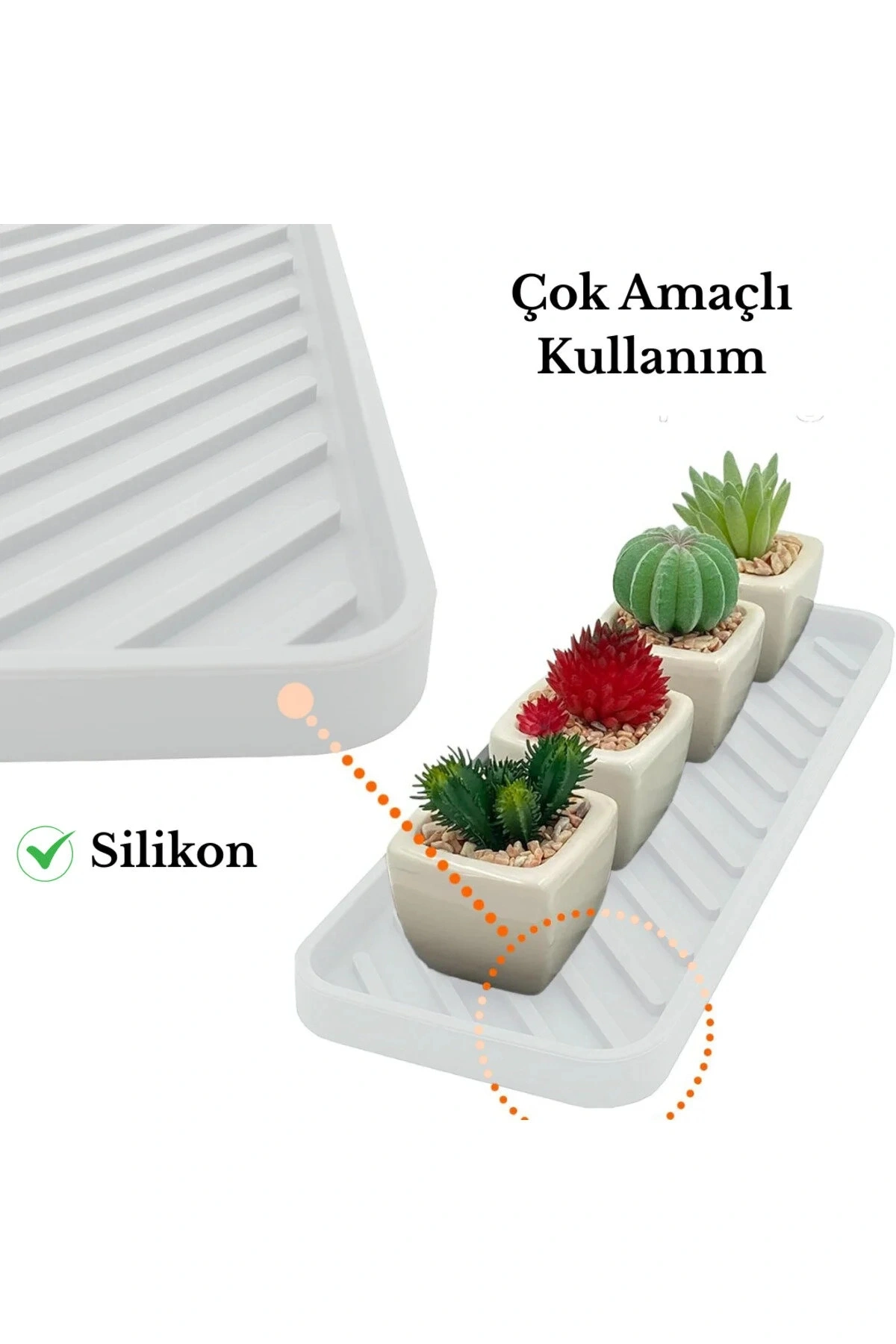 Silikon Yağdanlık Yağlık Standı Altlık ,çok Amaçlı Organizer Sunumluk ,sabunluk Altlığı 1 ADET BEYAZ