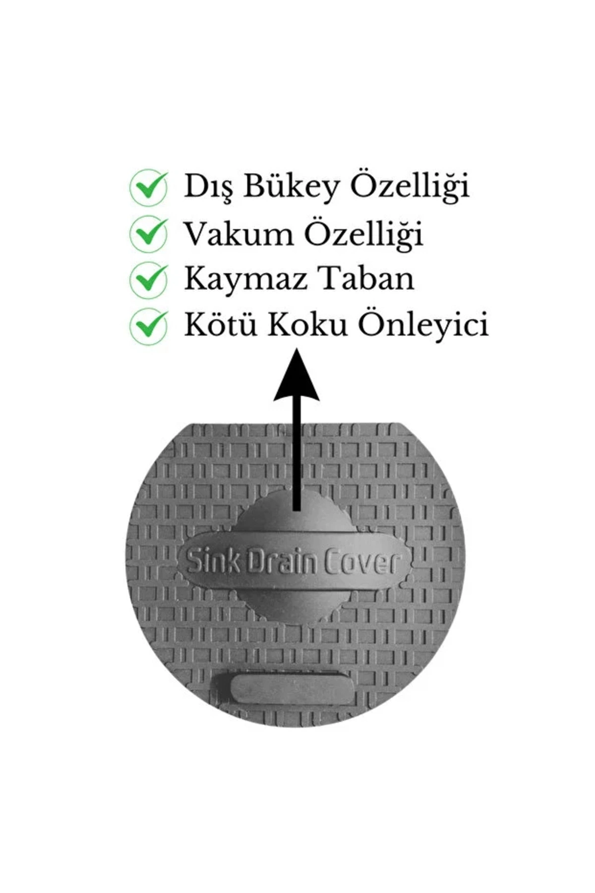 Lavabo Kötü Koku Giderici Önleyici Silikon Mat Sızdırmaz Lavabo Tıkacı Lavabo Tıpası Evye Kapağı GRİ