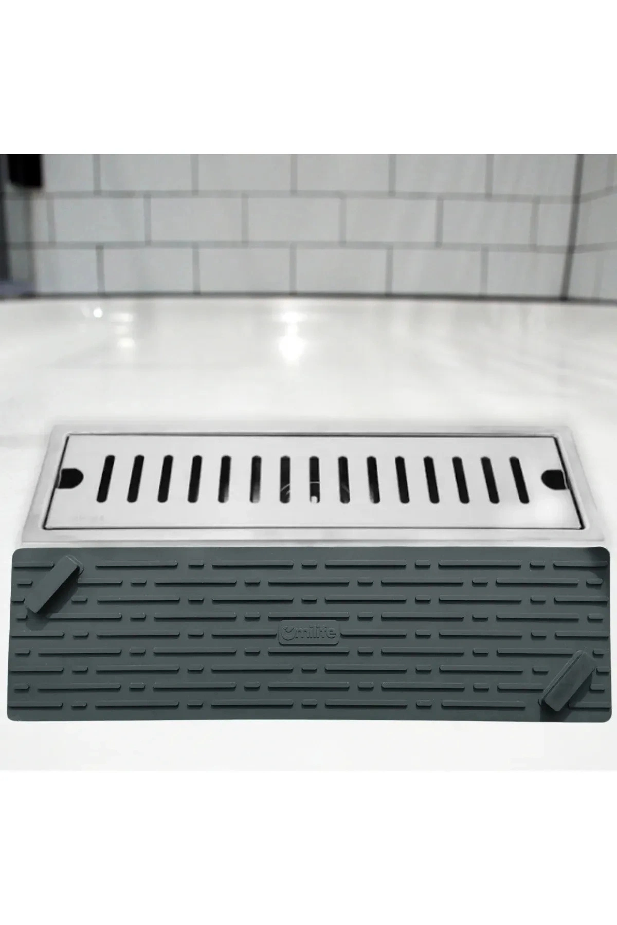 Siyah Renk Uzun Model Kötü Koku Önleyici Silikon Mat Banyo Mutfak Lavabo Balkon Gider Tıpası Kapağı