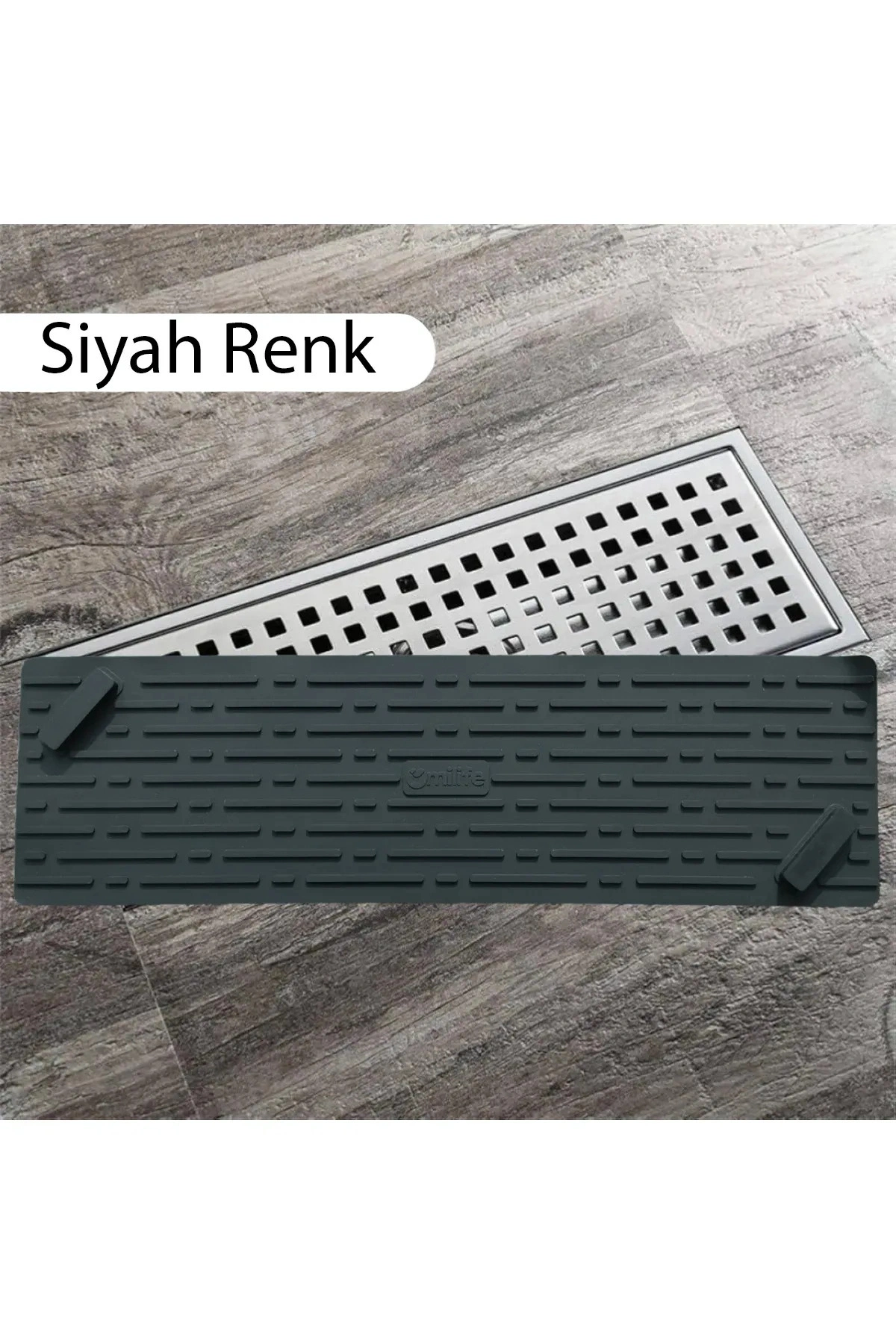 Siyah Renk Uzun Model Kötü Koku Önleyici Silikon Mat Banyo Mutfak Lavabo Balkon Gider Tıpası Kapağı