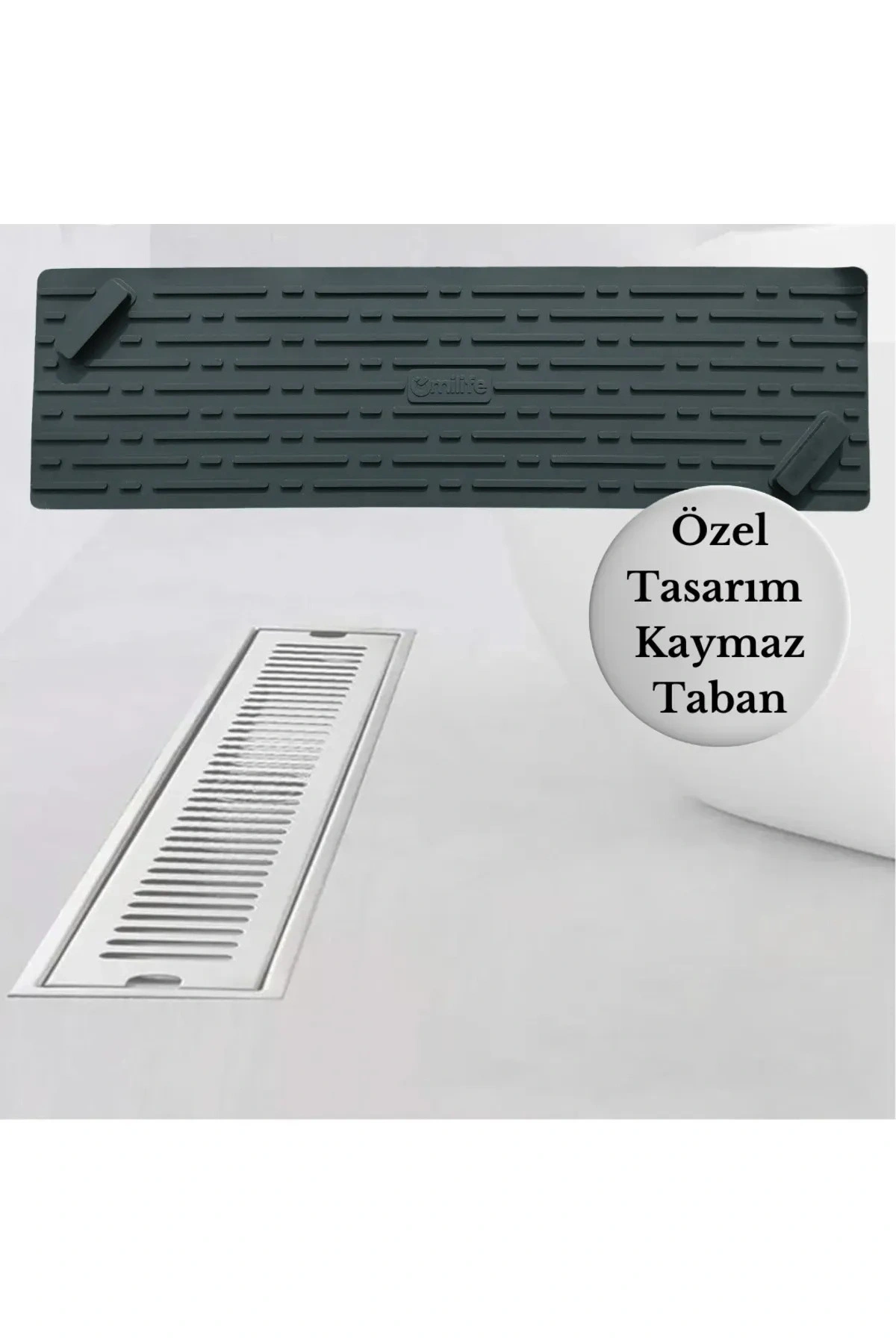 Siyah Renk Uzun Model Kötü Koku Önleyici Silikon Mat Banyo Mutfak Lavabo Balkon Gider Tıpası Kapağı